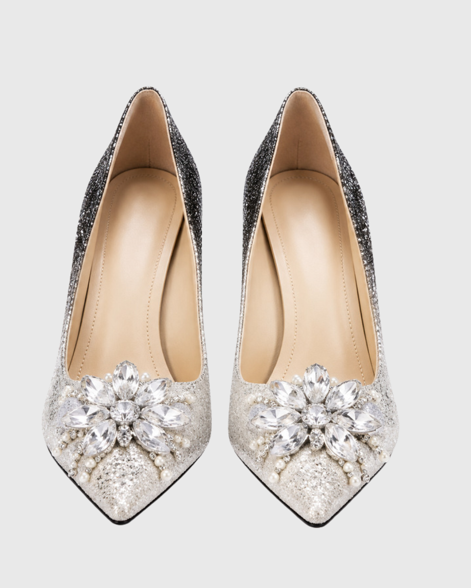 Nabila Crystal Flower Sparkle Pumps