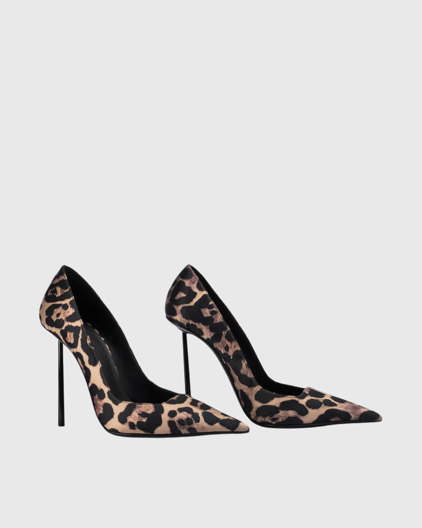Islay Leopard Print Satin Pumps