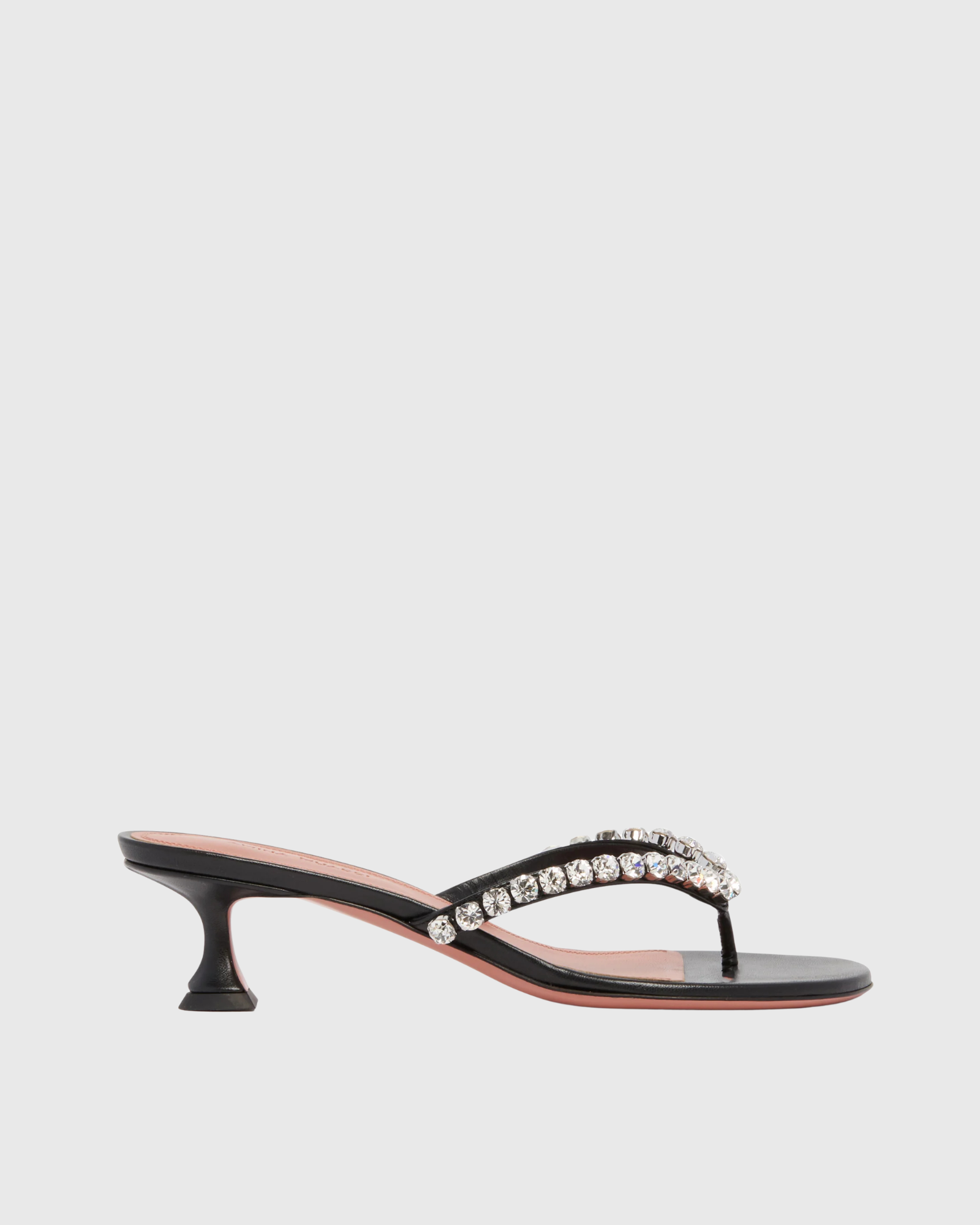 Ikram Rhinestone Thong Mules In Black