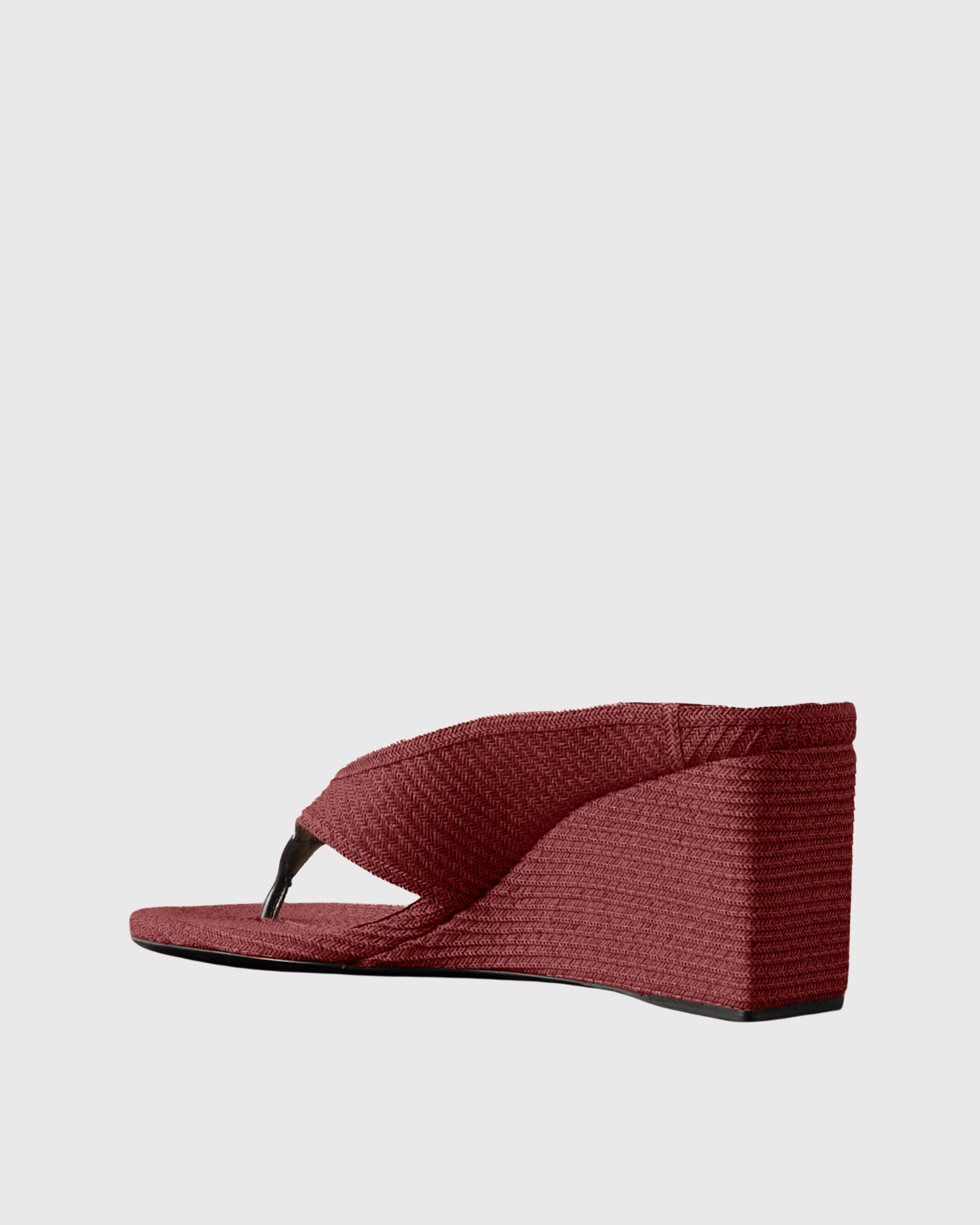 Mulan Wadge Thong Mules In Red