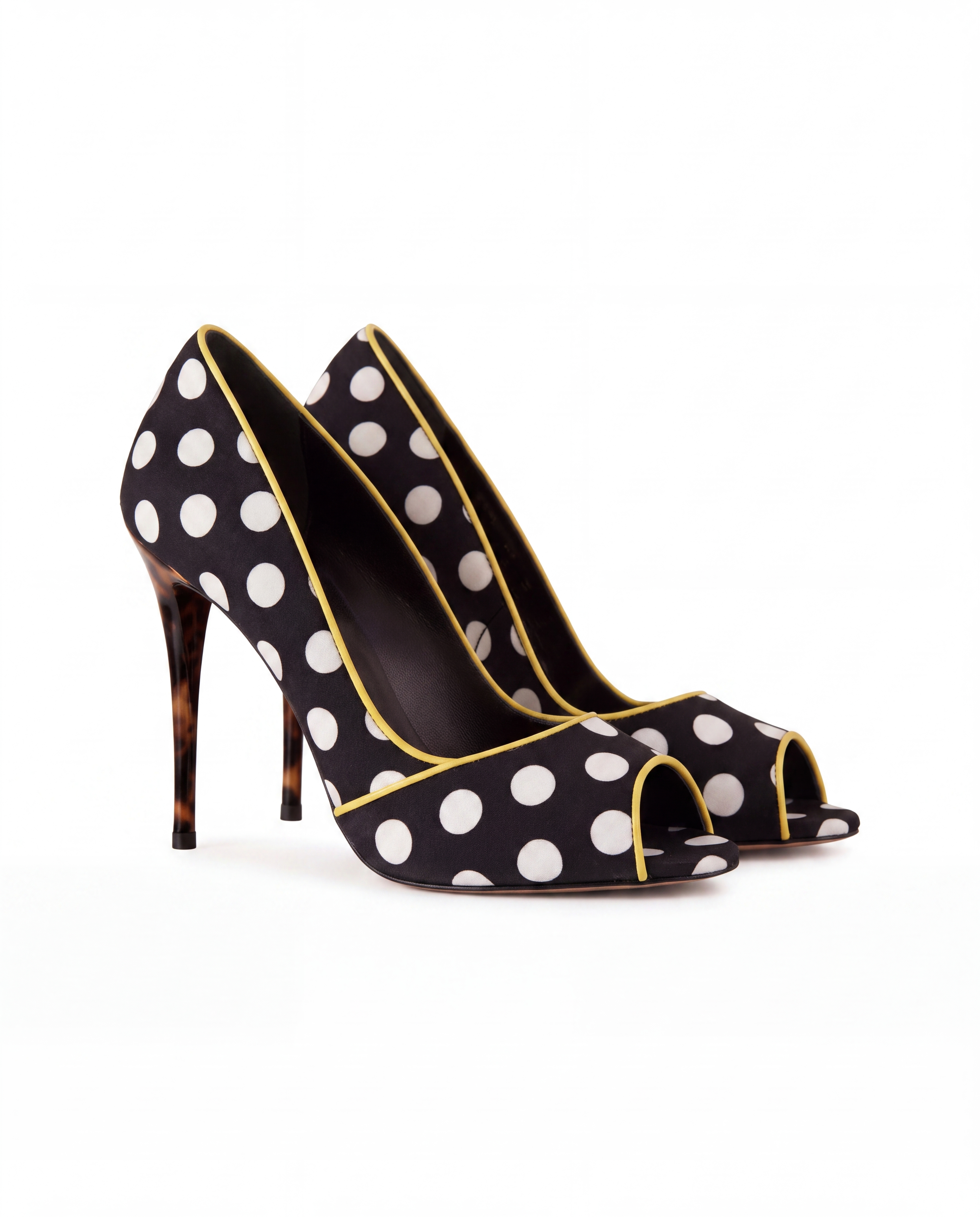 Hlengiwe Polka Dot Peep Toe Pumps