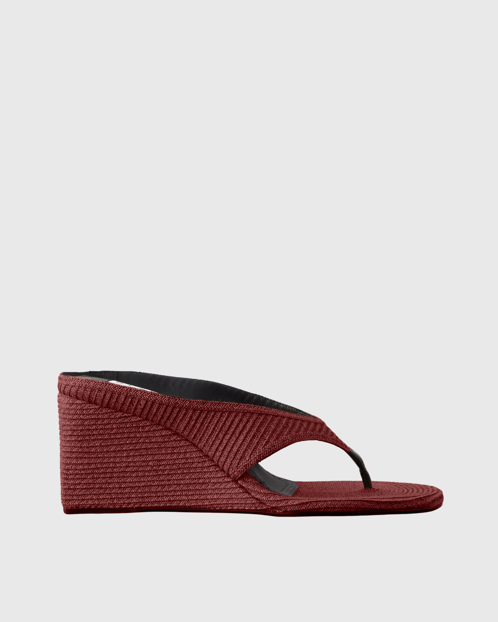 Mulan Wadge Thong Mules In Red