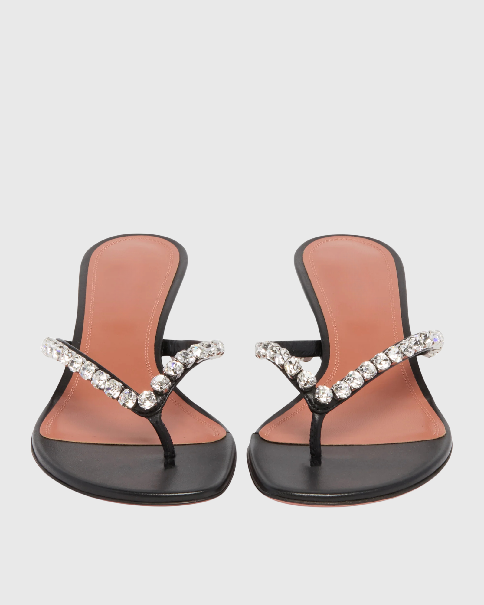 Ikram Rhinestone Thong Mules In Black