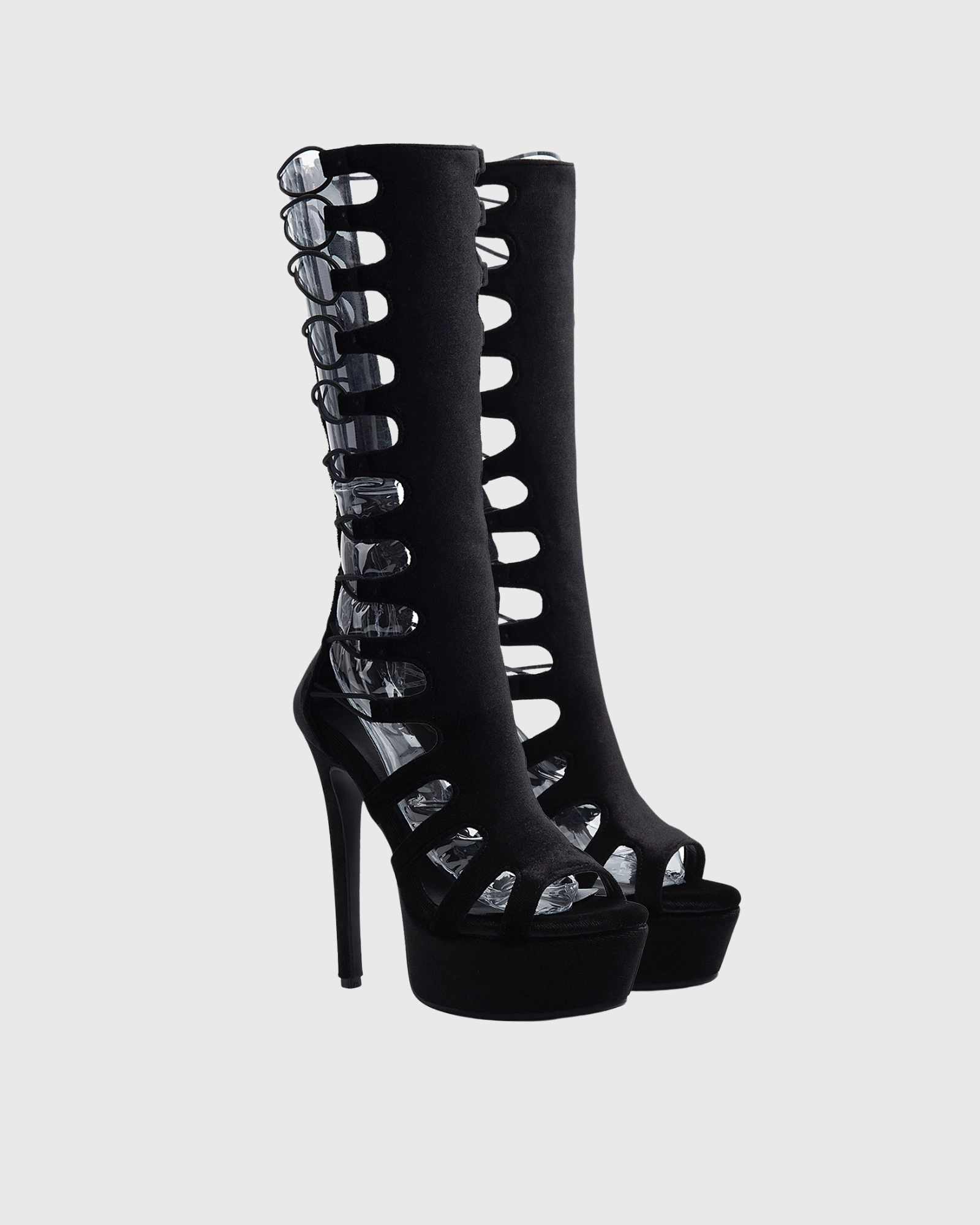 Marfa Lace Up Cutout Ankle Sandals