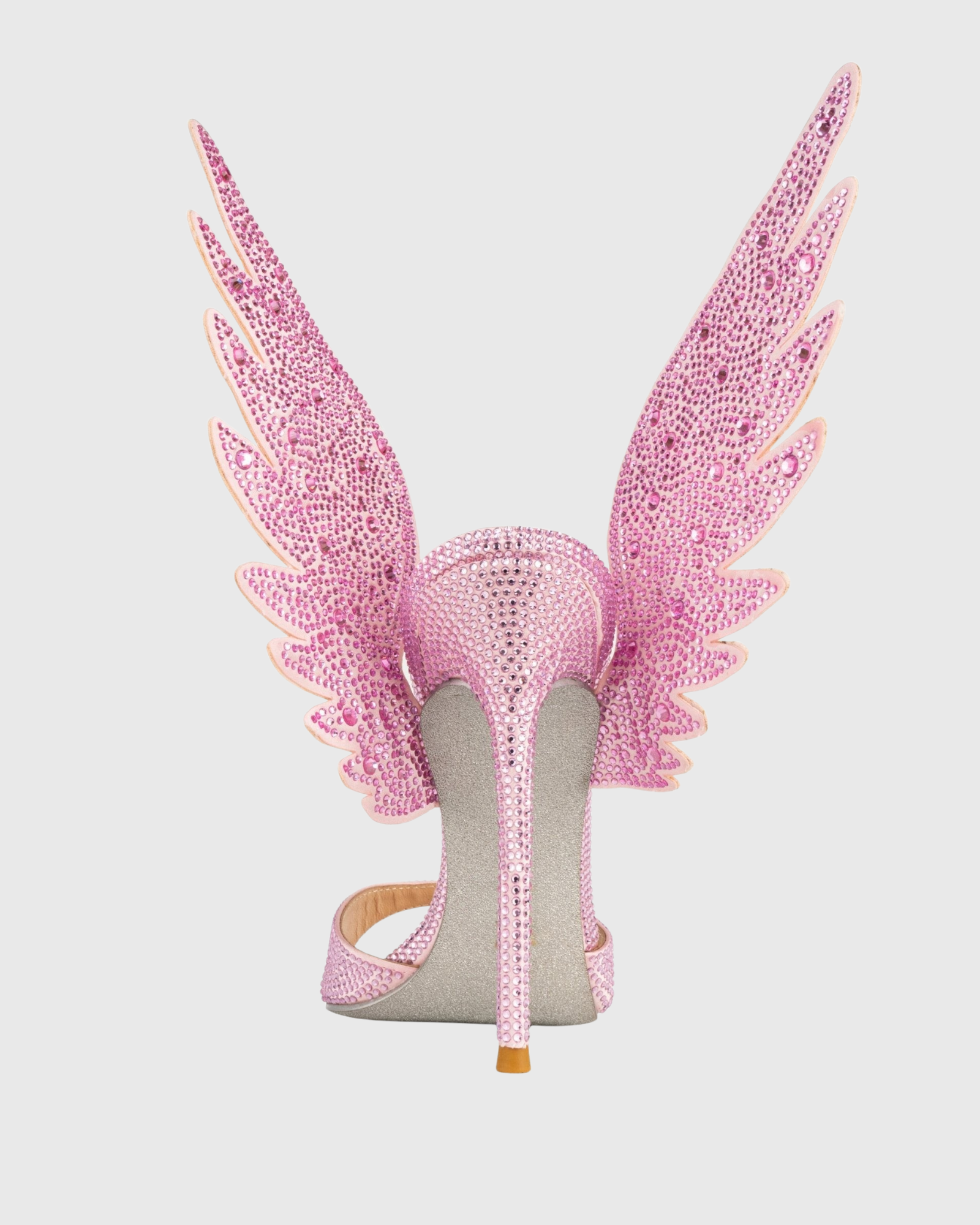 Nadja Rhinestone Wing Mules In Pink