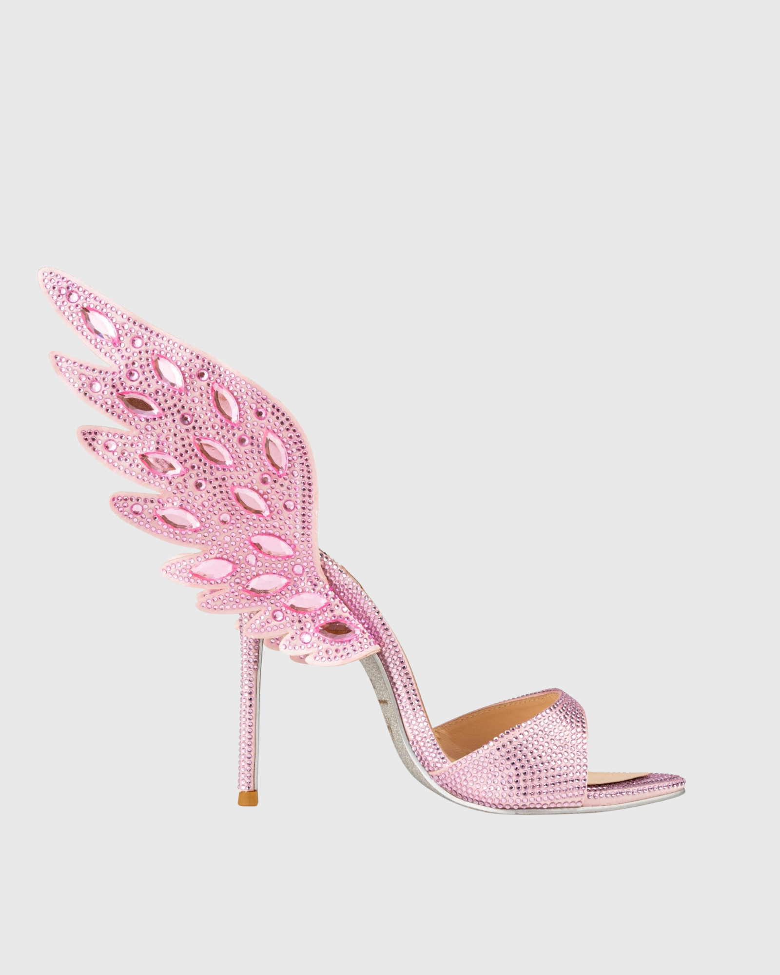 Nadja Rhinestone Wing Mules In Pink
