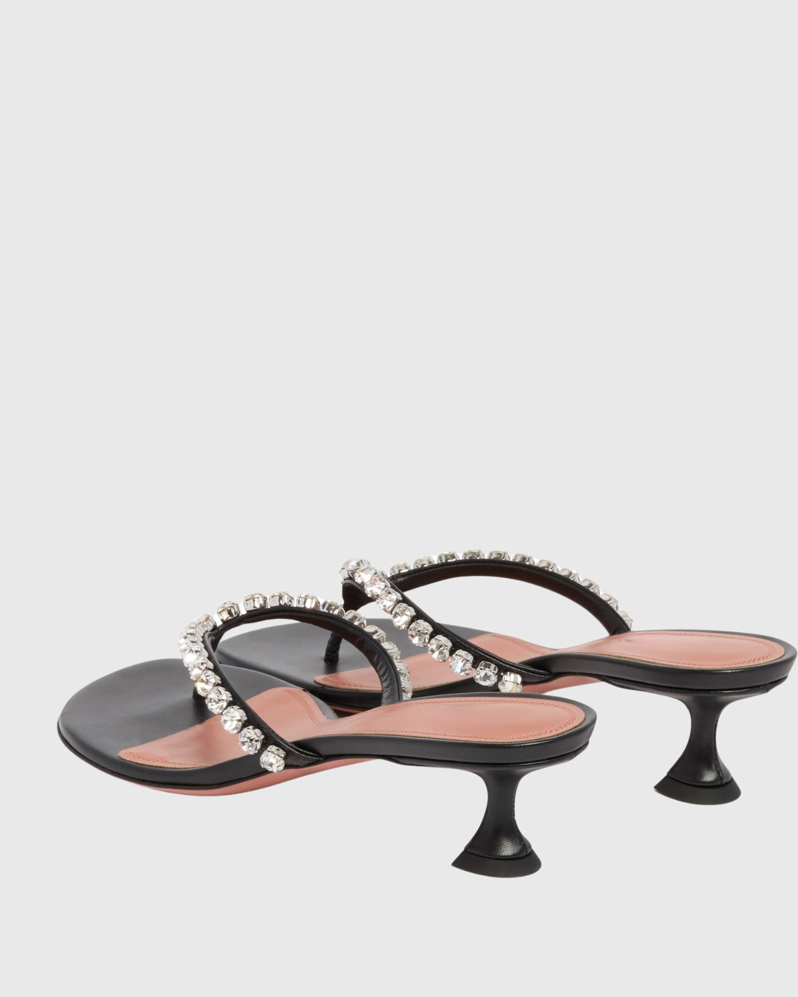 Ikram Rhinestone Thong Mules In Black