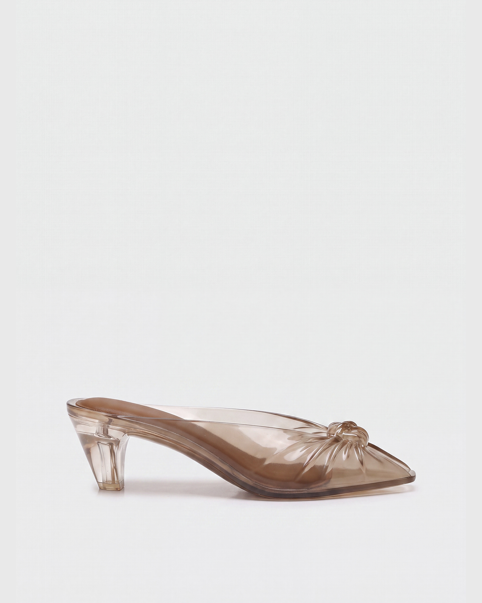 Laney Knot jelly Mules In Brown