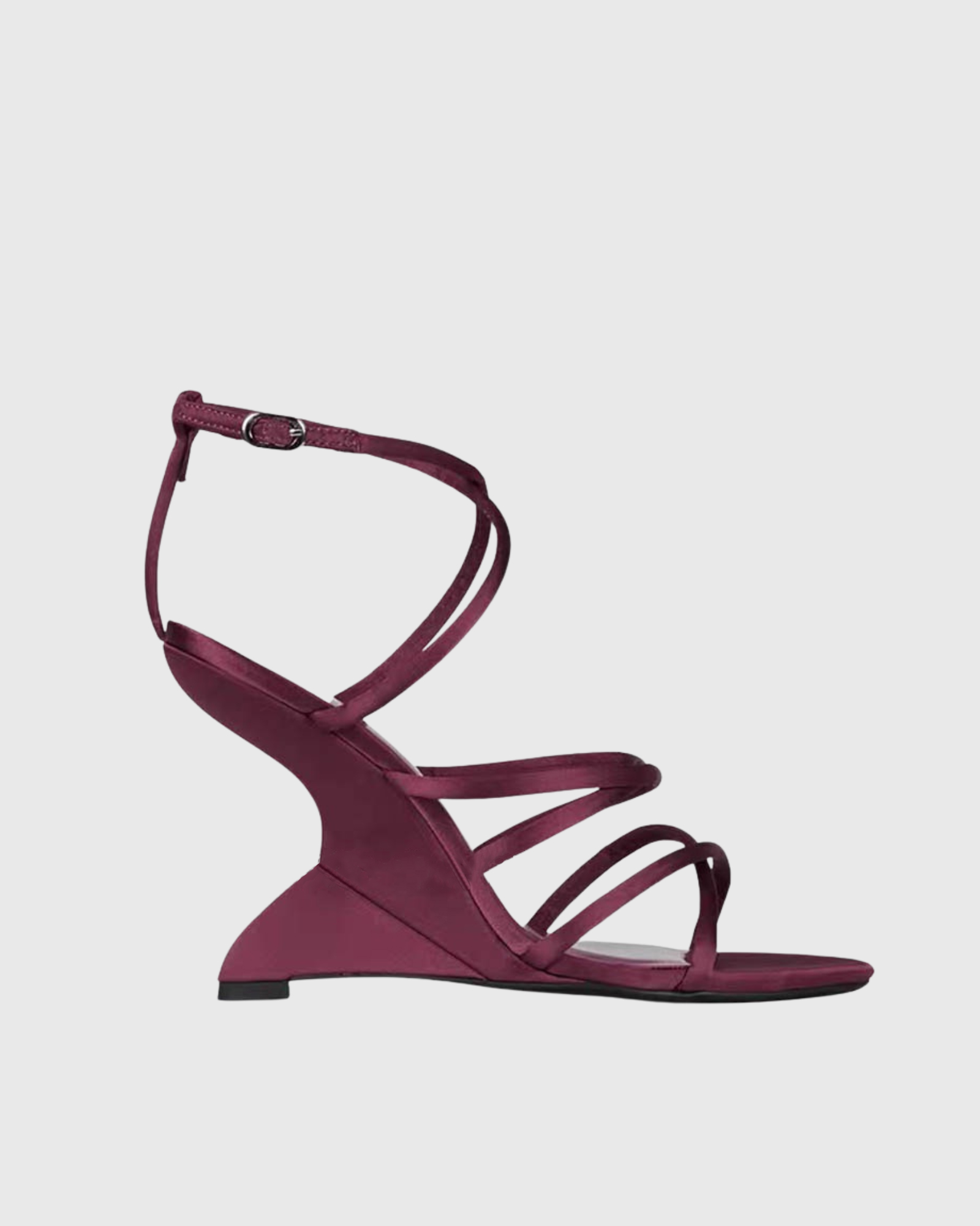 Iskra Cross Strap Wedge Sandals In Red 