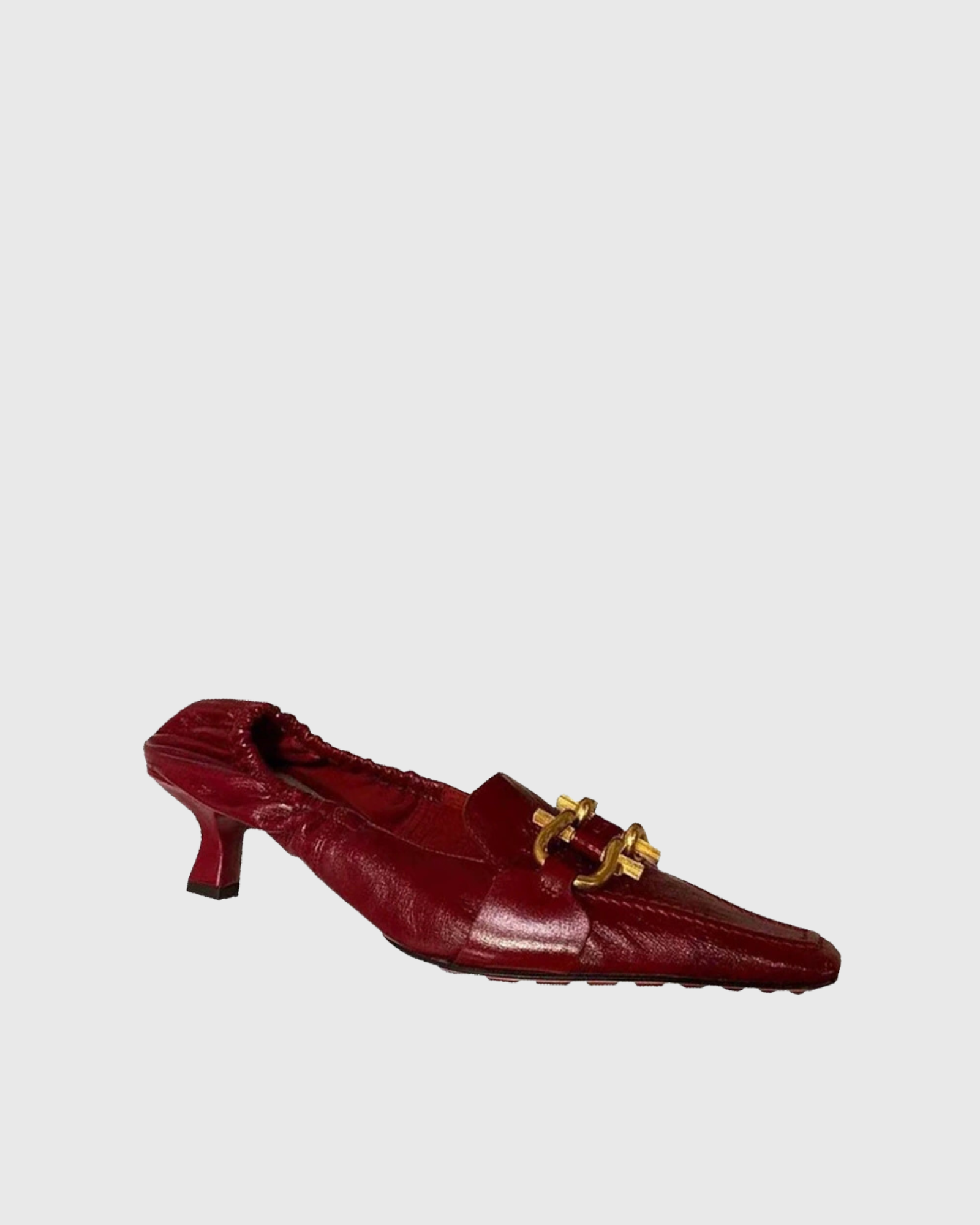 Ebere Buckle Kitten Heels In Wine