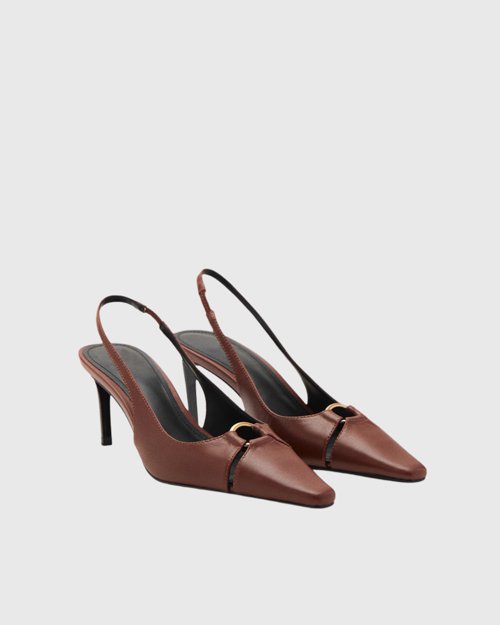 Yaxha Ring Slingback Pumps In Brown