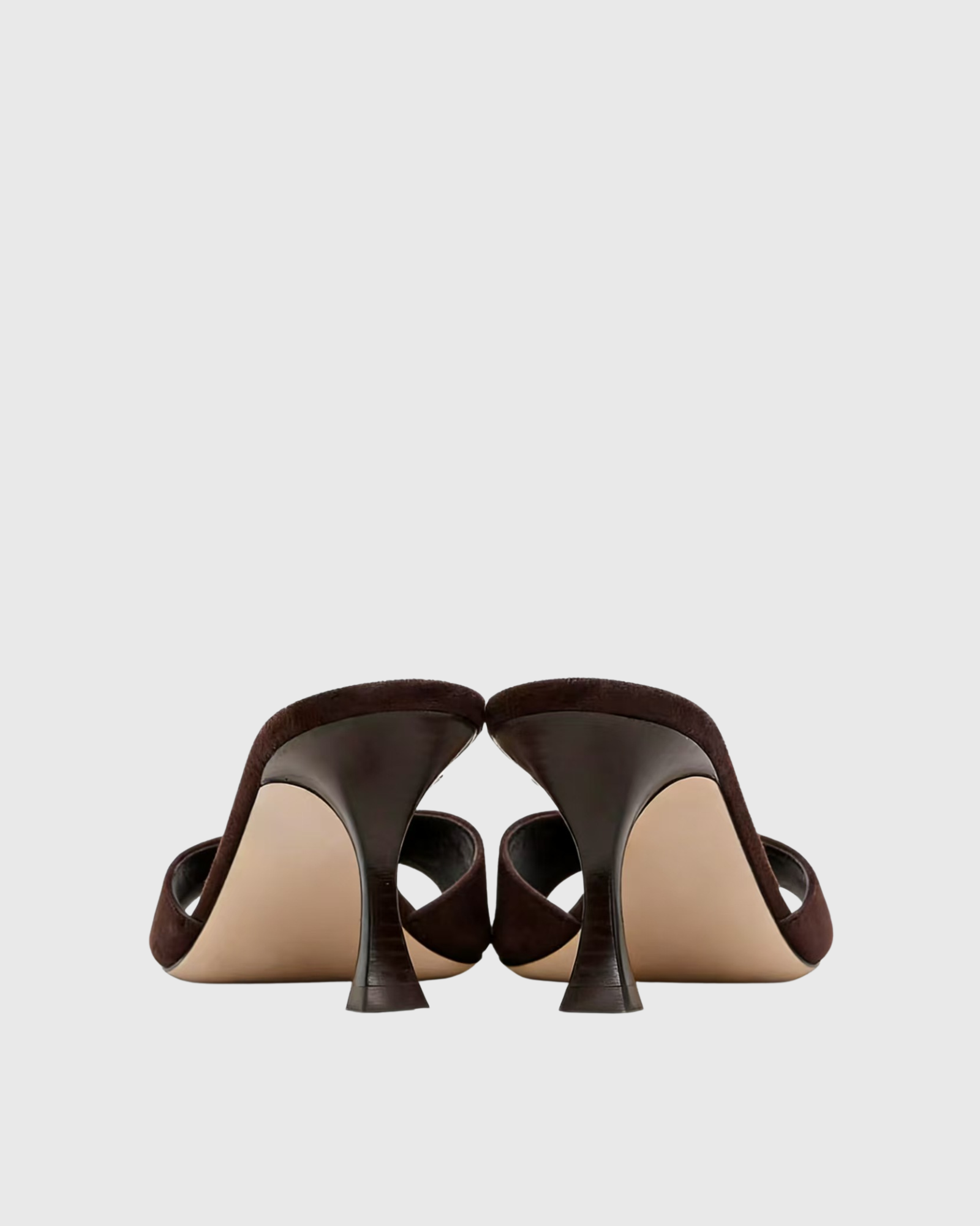 Gilberta Open Toe Mules In Brown