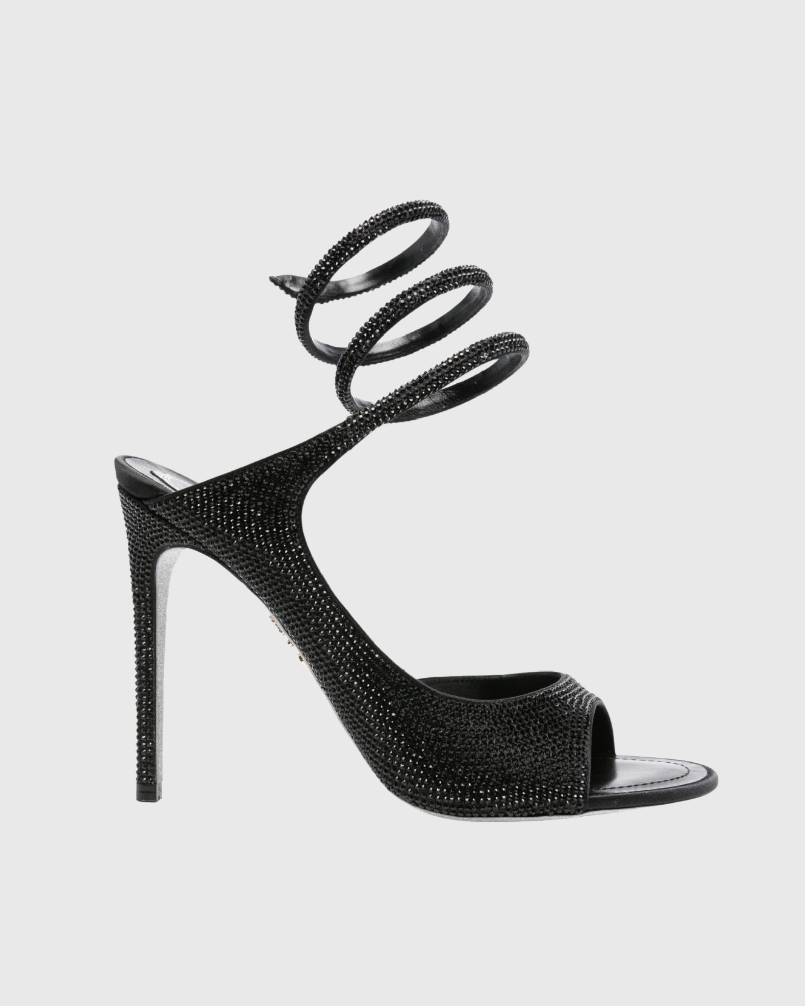 Tove Rhinestone Snake Sandals In Black