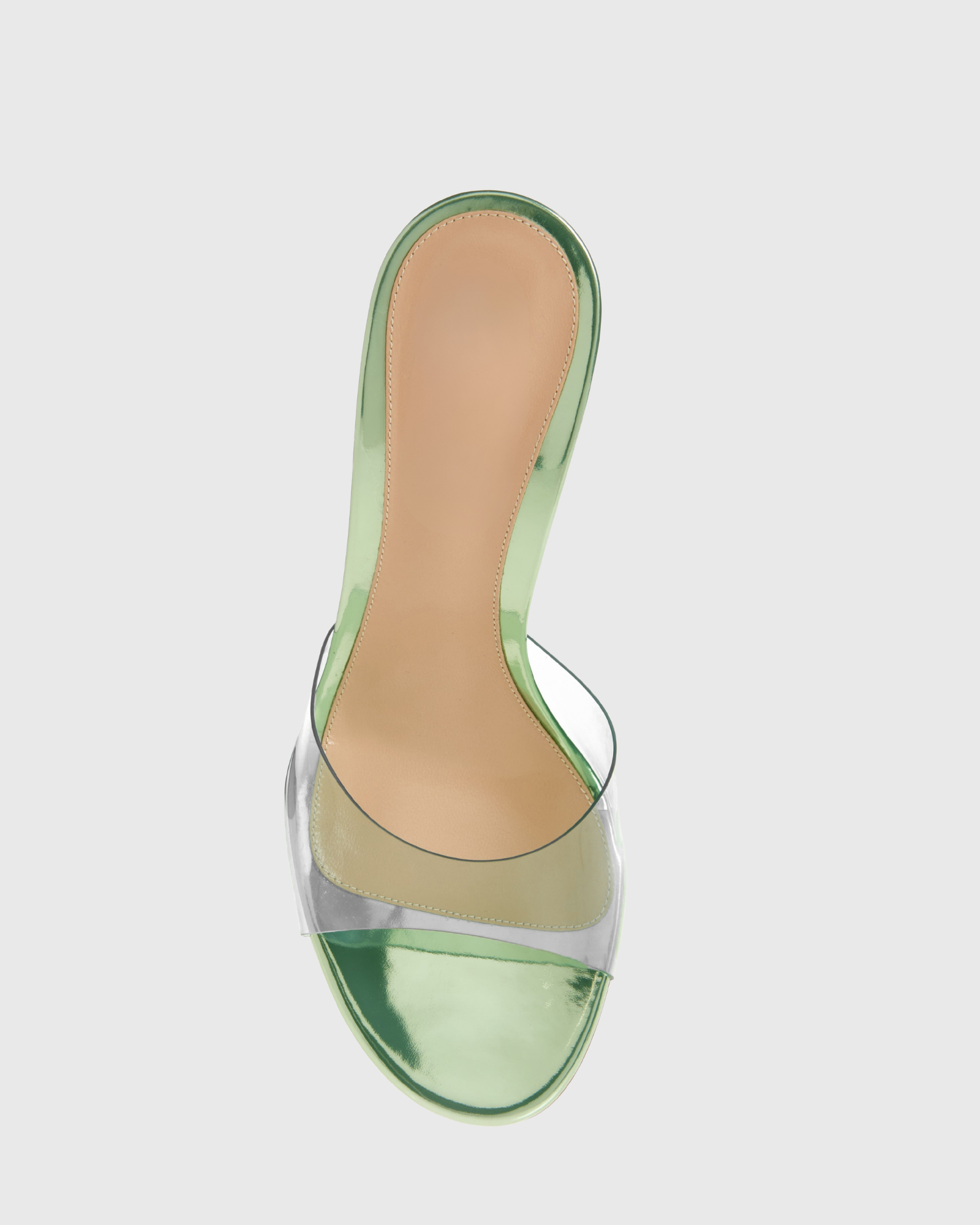 Izumi Jelly Mules In Icy Green