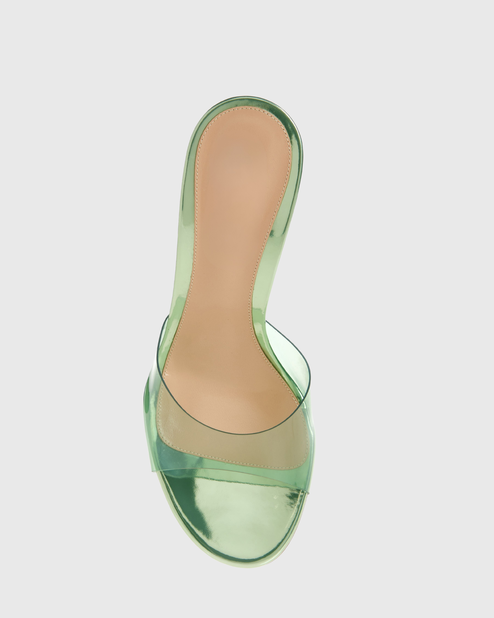 Izumi Jelly Mules In Icy Green