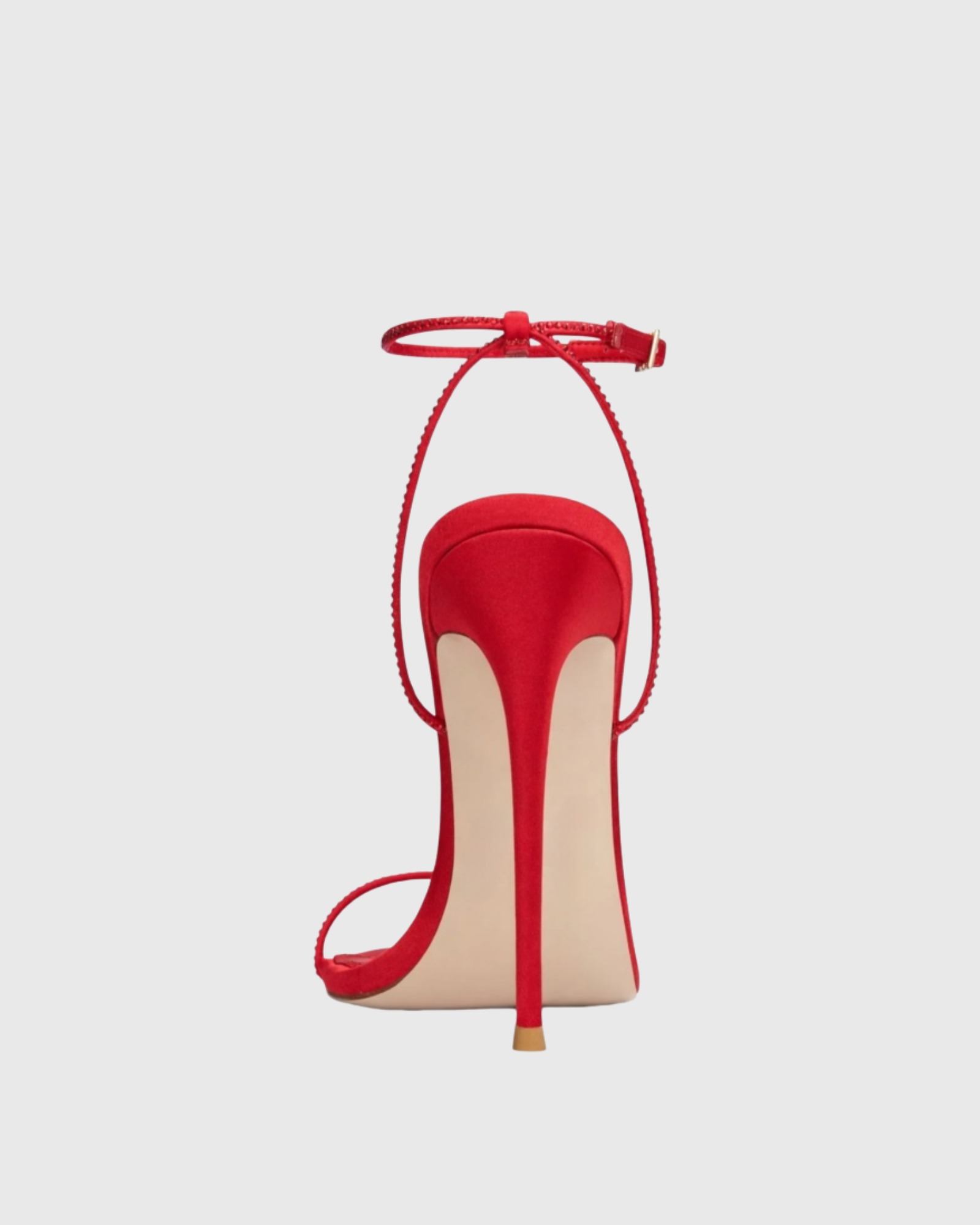 Lunelle Strap Rhinestone Sandals In Red