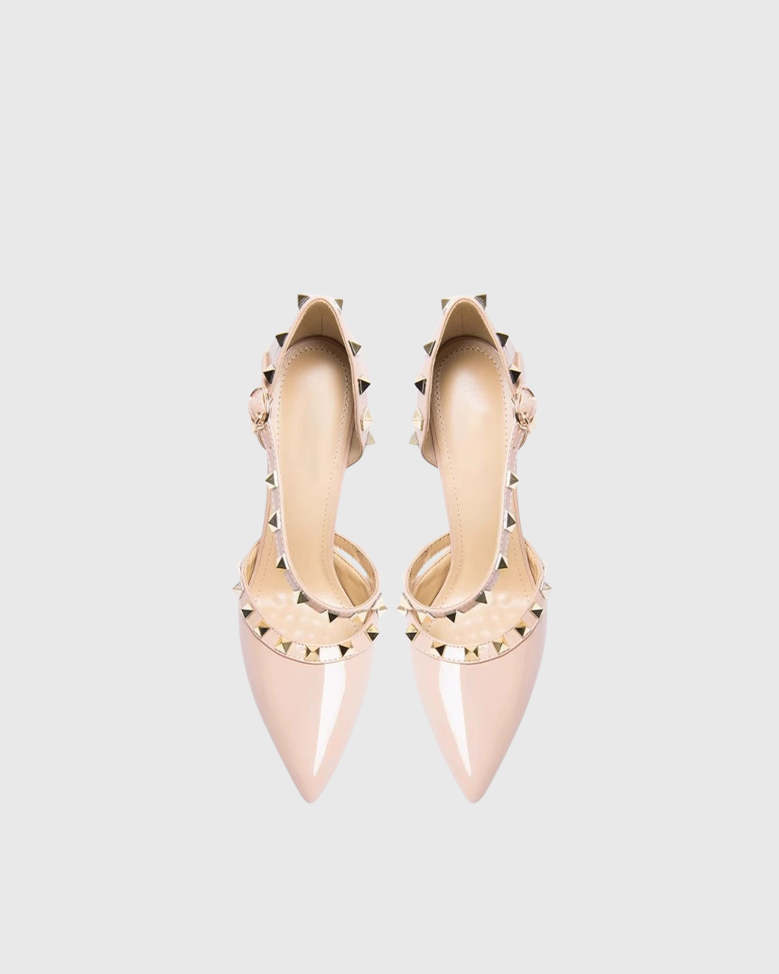 Cora Studded Stiletto 	Pumps In Nude
