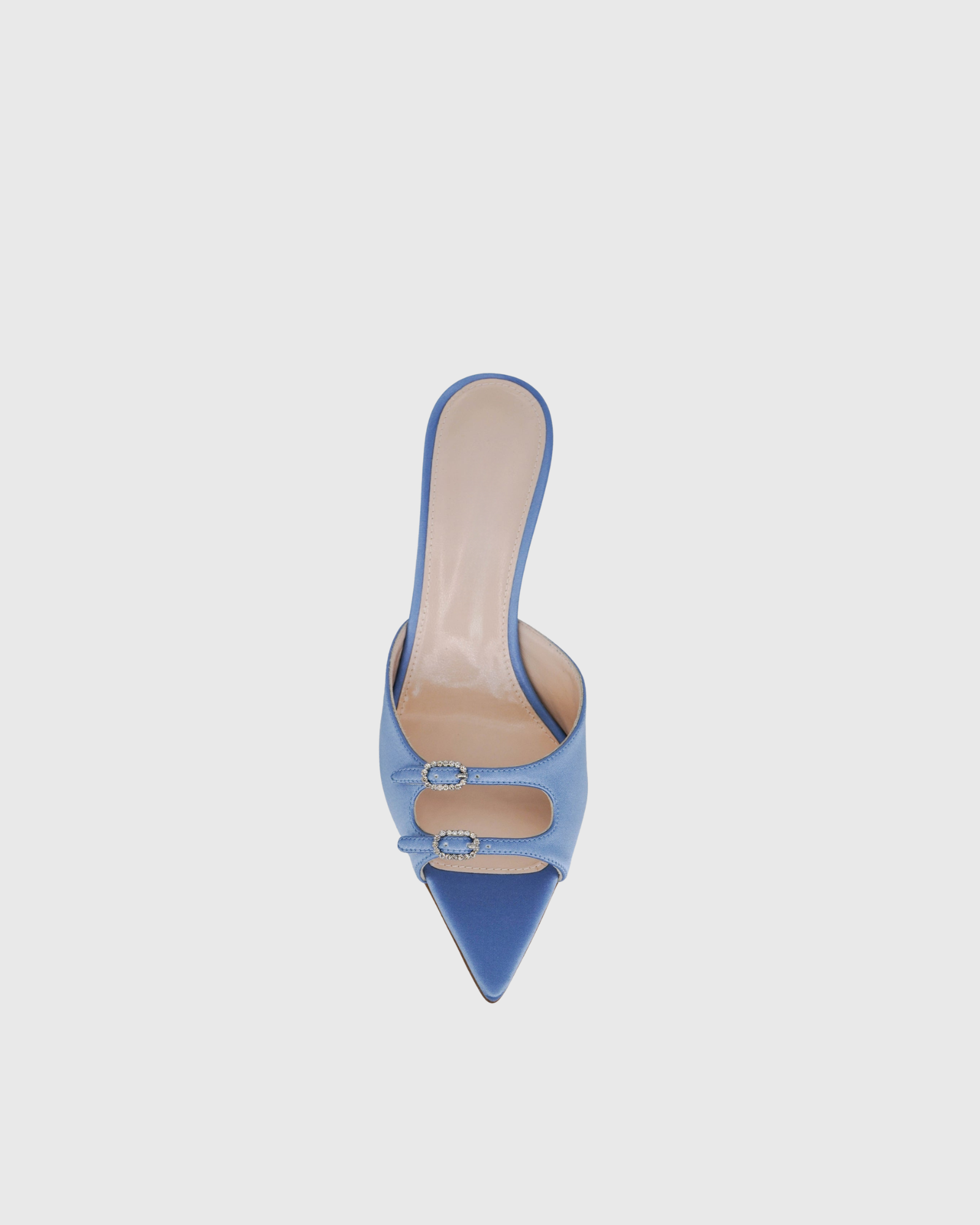 Jaciara Satin Mules In Blue