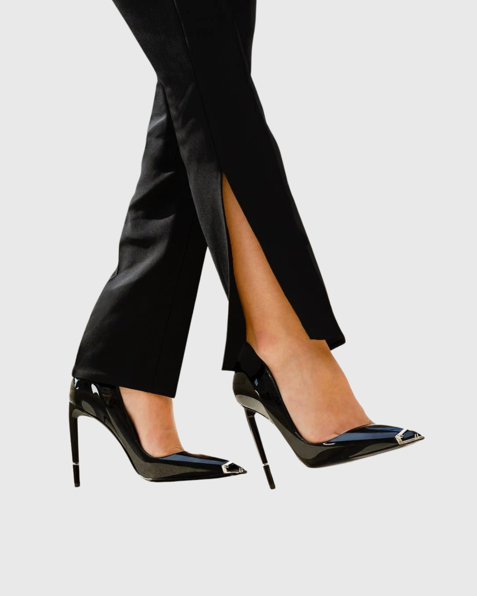 Honora Metallic Patent Stiletto Pumps In Black