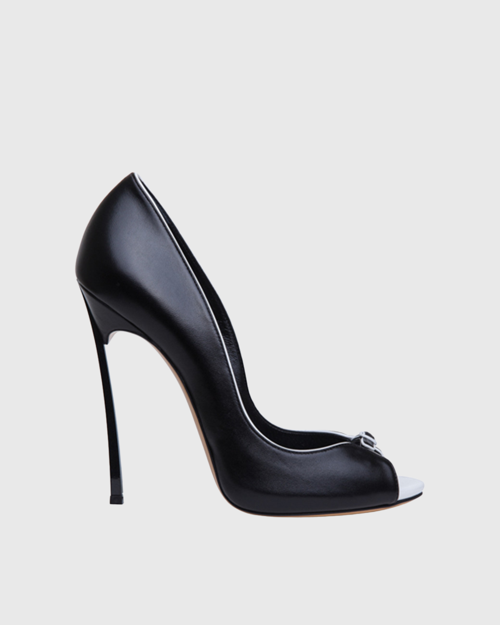 Leandra Open Toe Splicing Pumps In Black