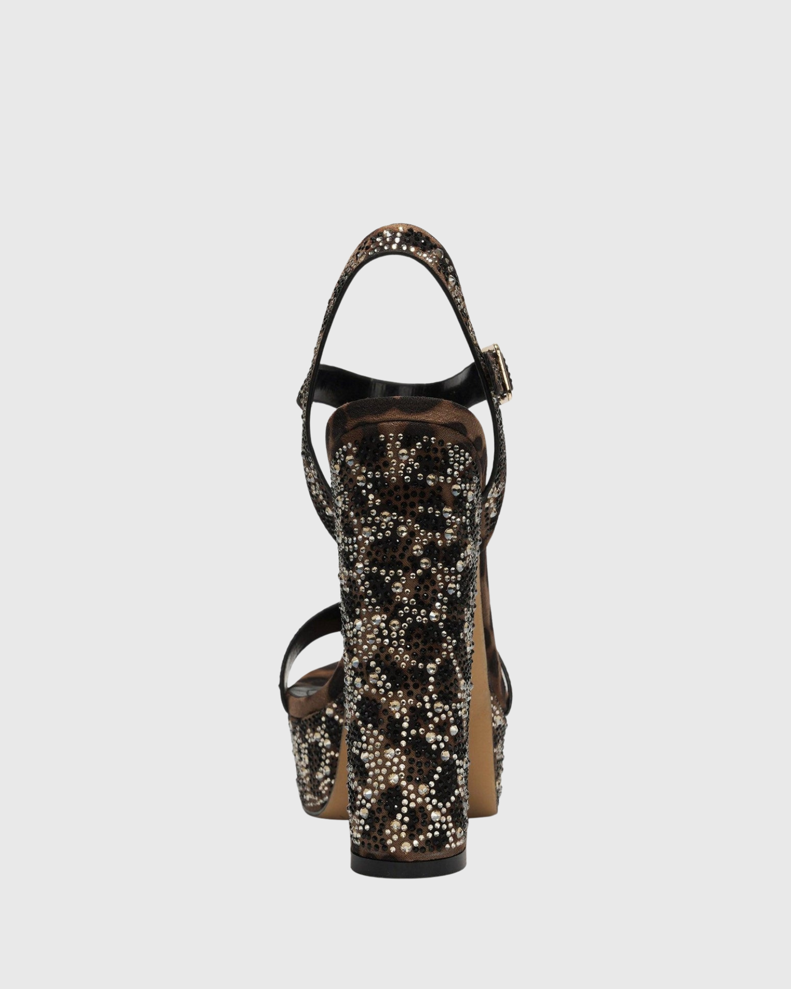 Noreva Rhinestone Leopard Print Platform Sandals