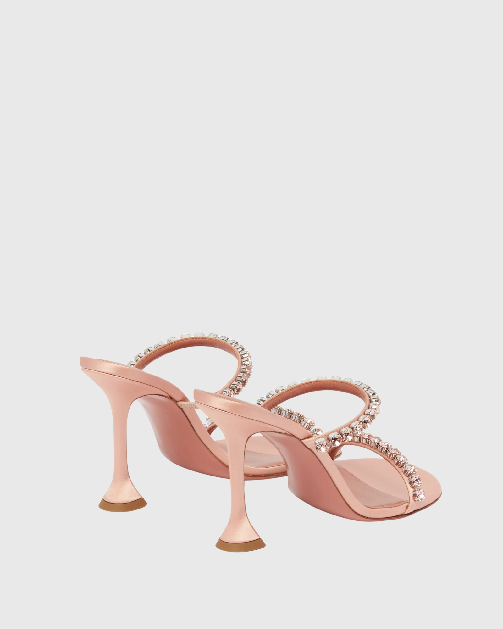 Cynara Rhinestone Stiletto Mules In Nude