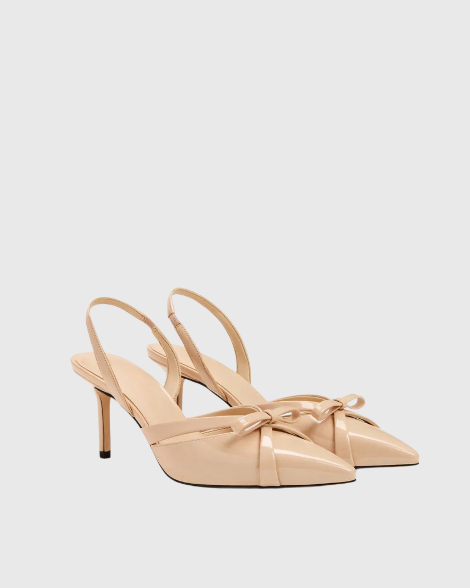 Eliora Bow Stiletto Sandals In Nude