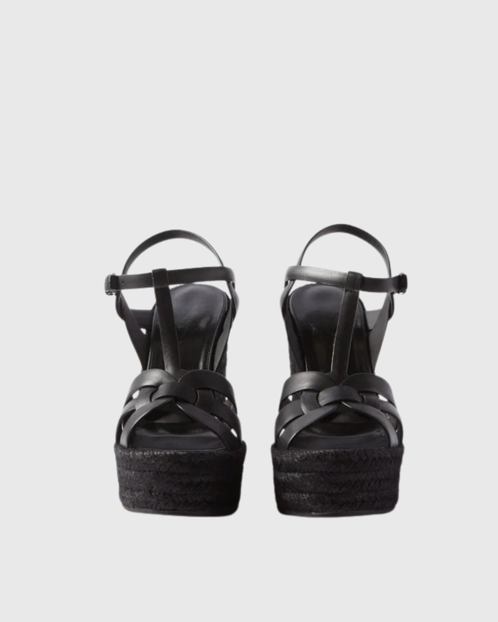 Arvella Platform Wedge Strap Sandals In Black