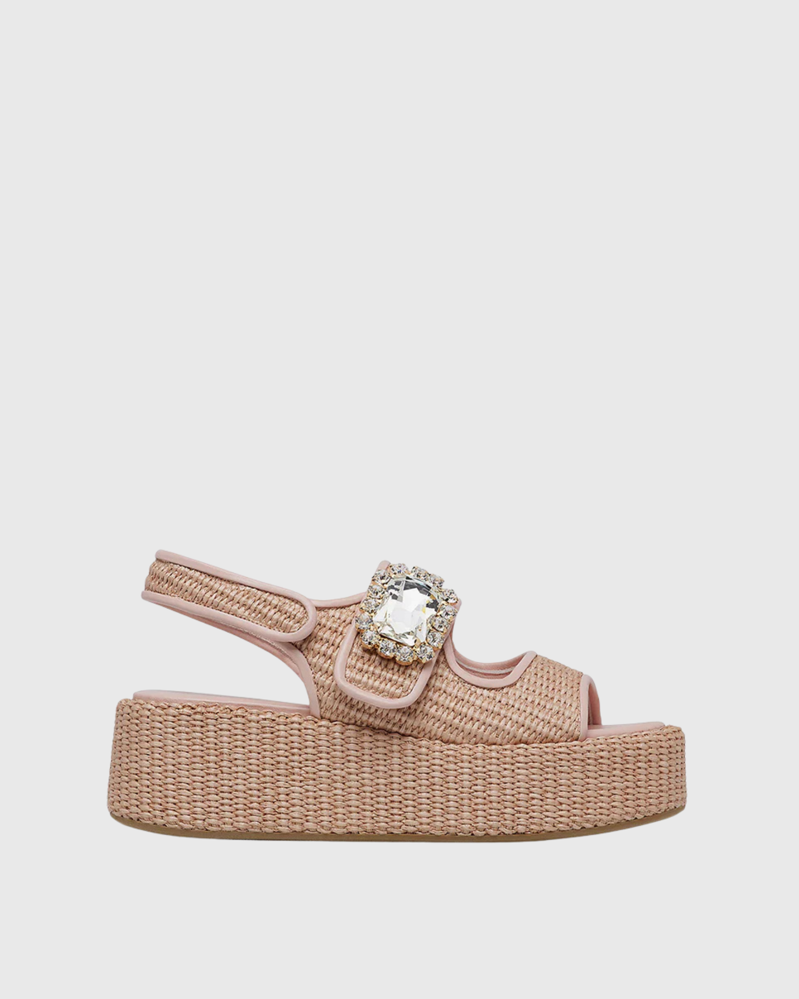 Jouri Woven Platform Sandals In Nude