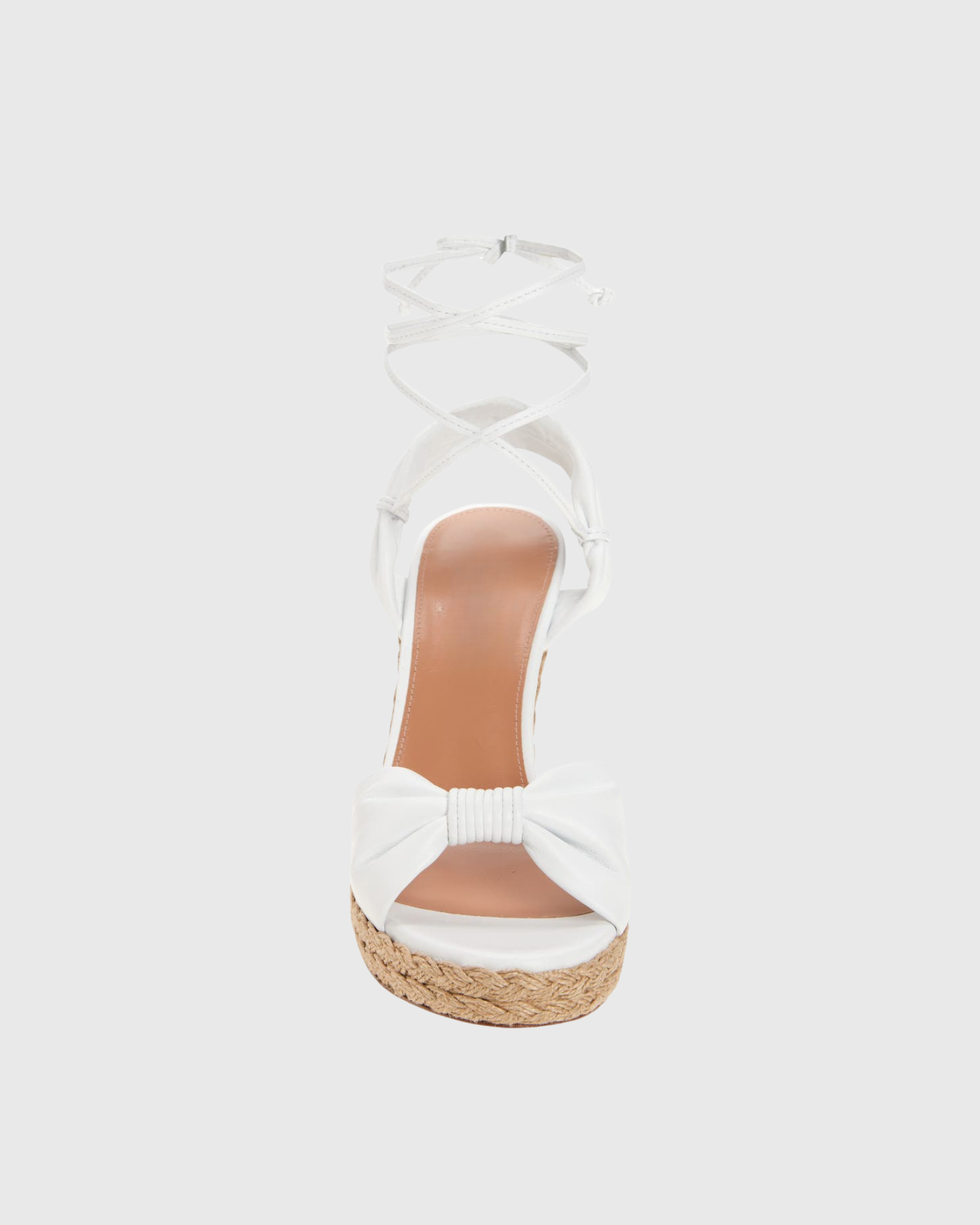 Noctira Bow Espadrille Wedge Sandals In White