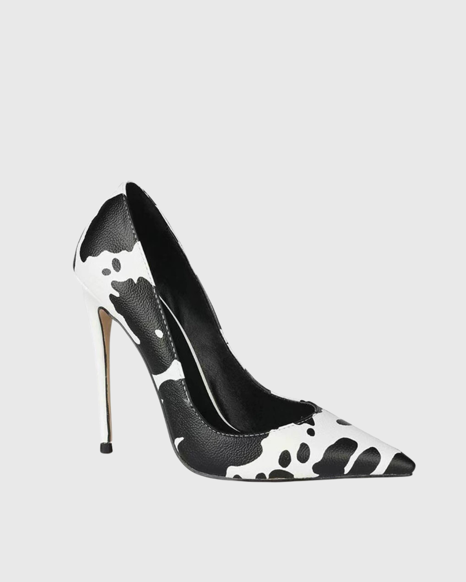 Tavira Cow Stiletto Pumps In Black White