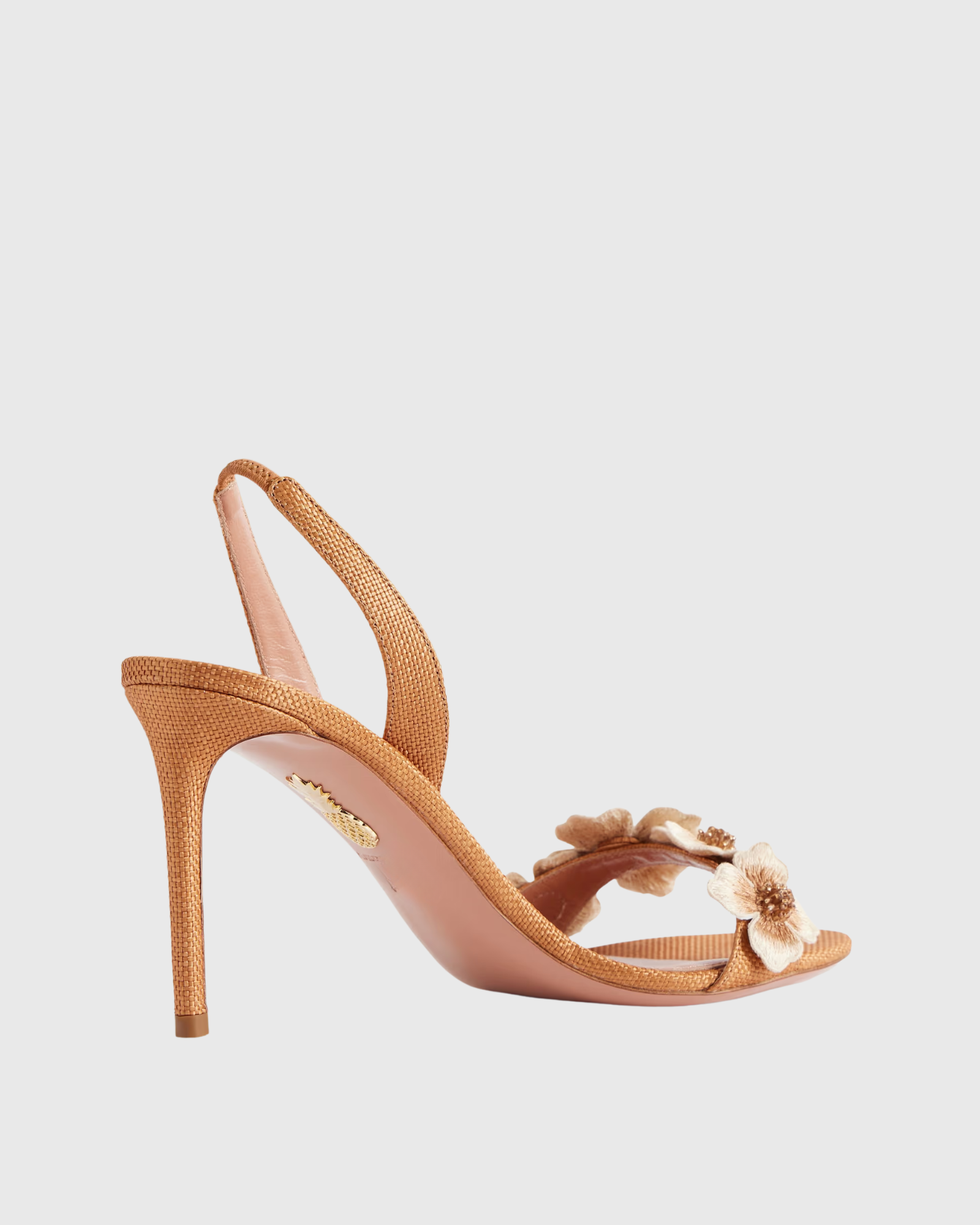 Florence Flower Sandals In Light Brown 