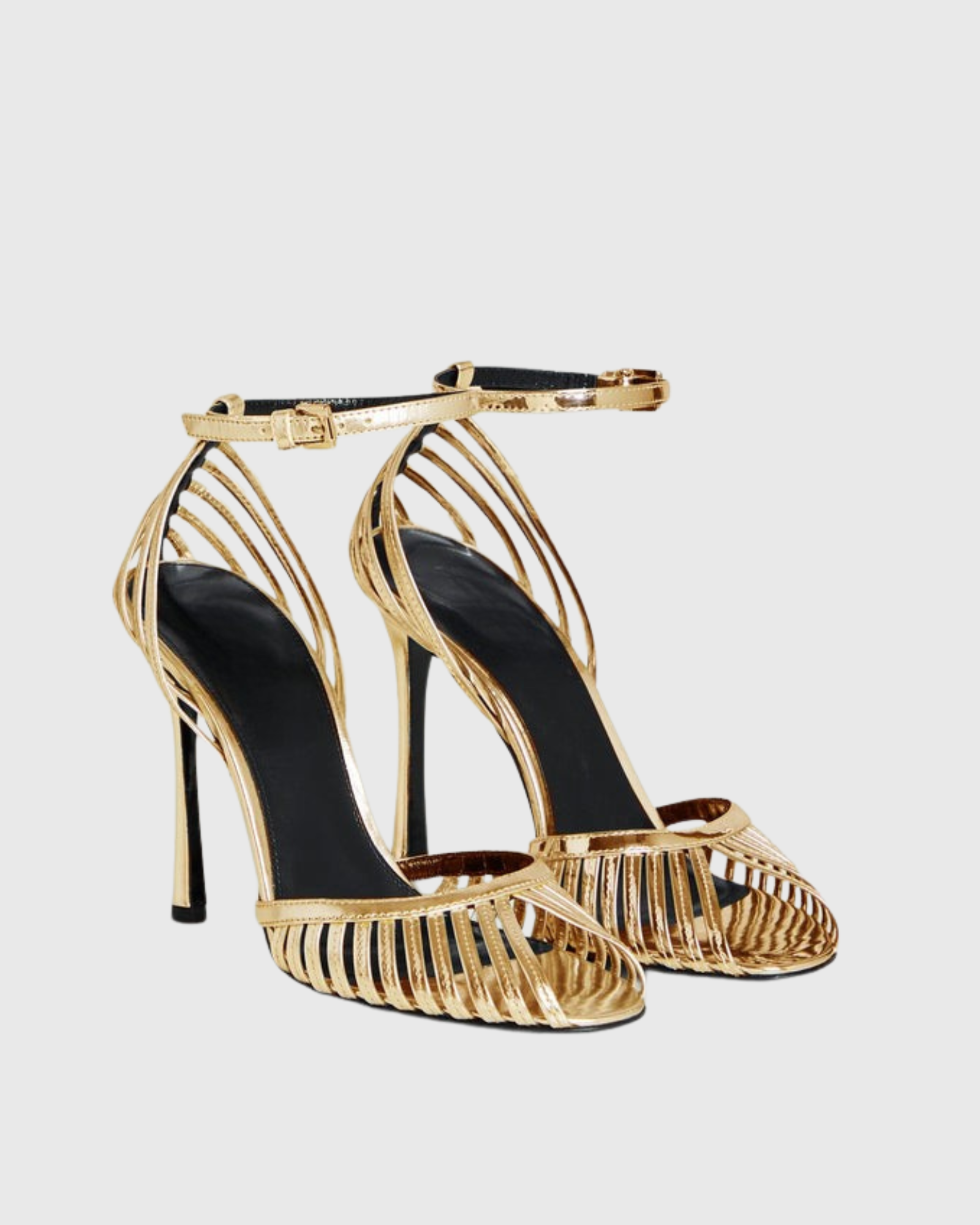 Lady Cage Sandals In Gold