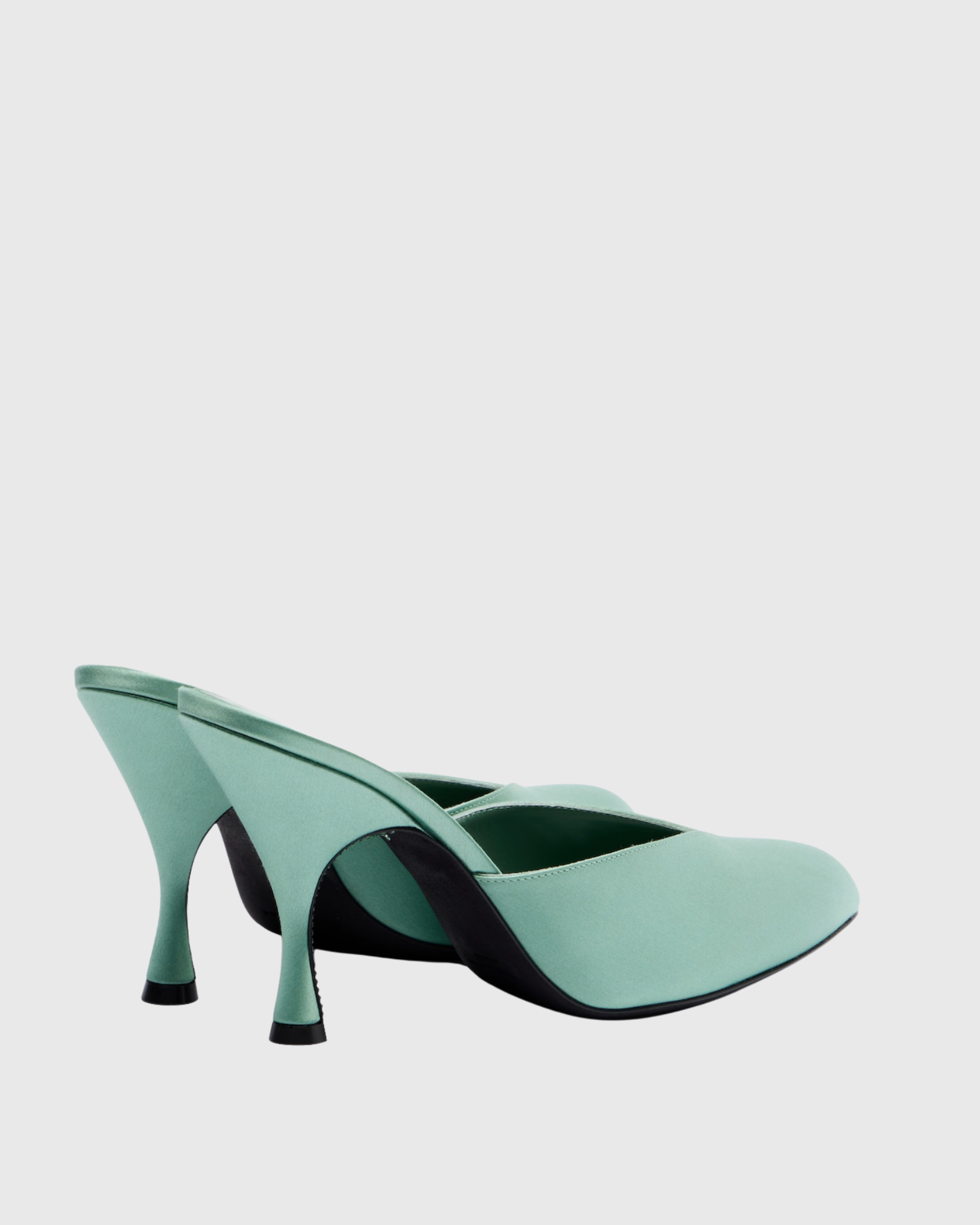  Lahja Satin Mules In Mint