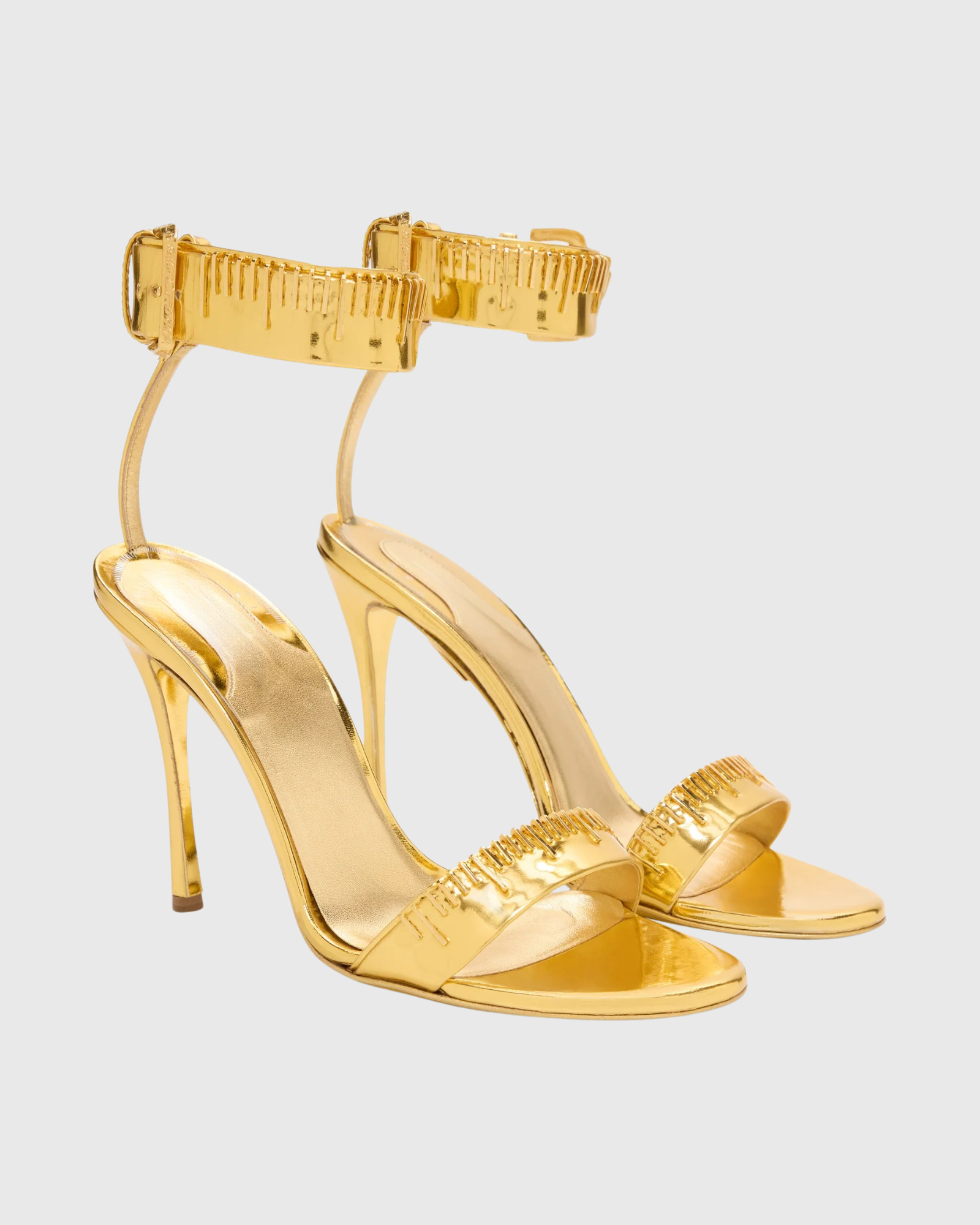 Lagle Metallic Strap Sandals In Gold
