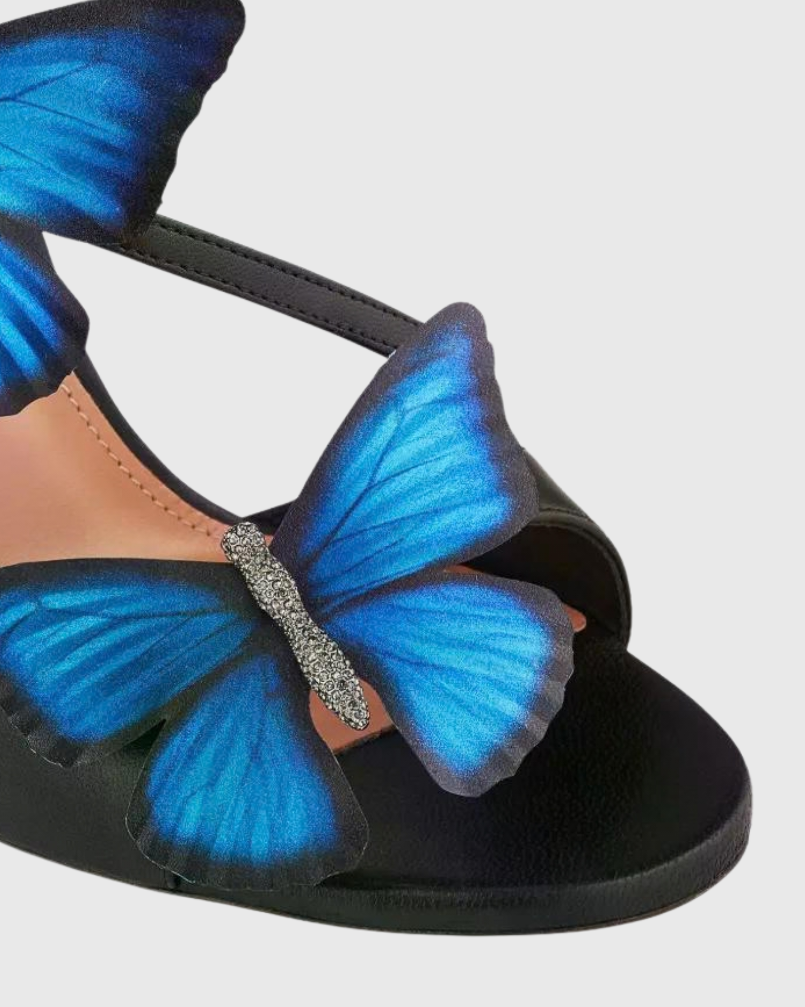 Muirne Butterfly Slingblack Sandals In Black