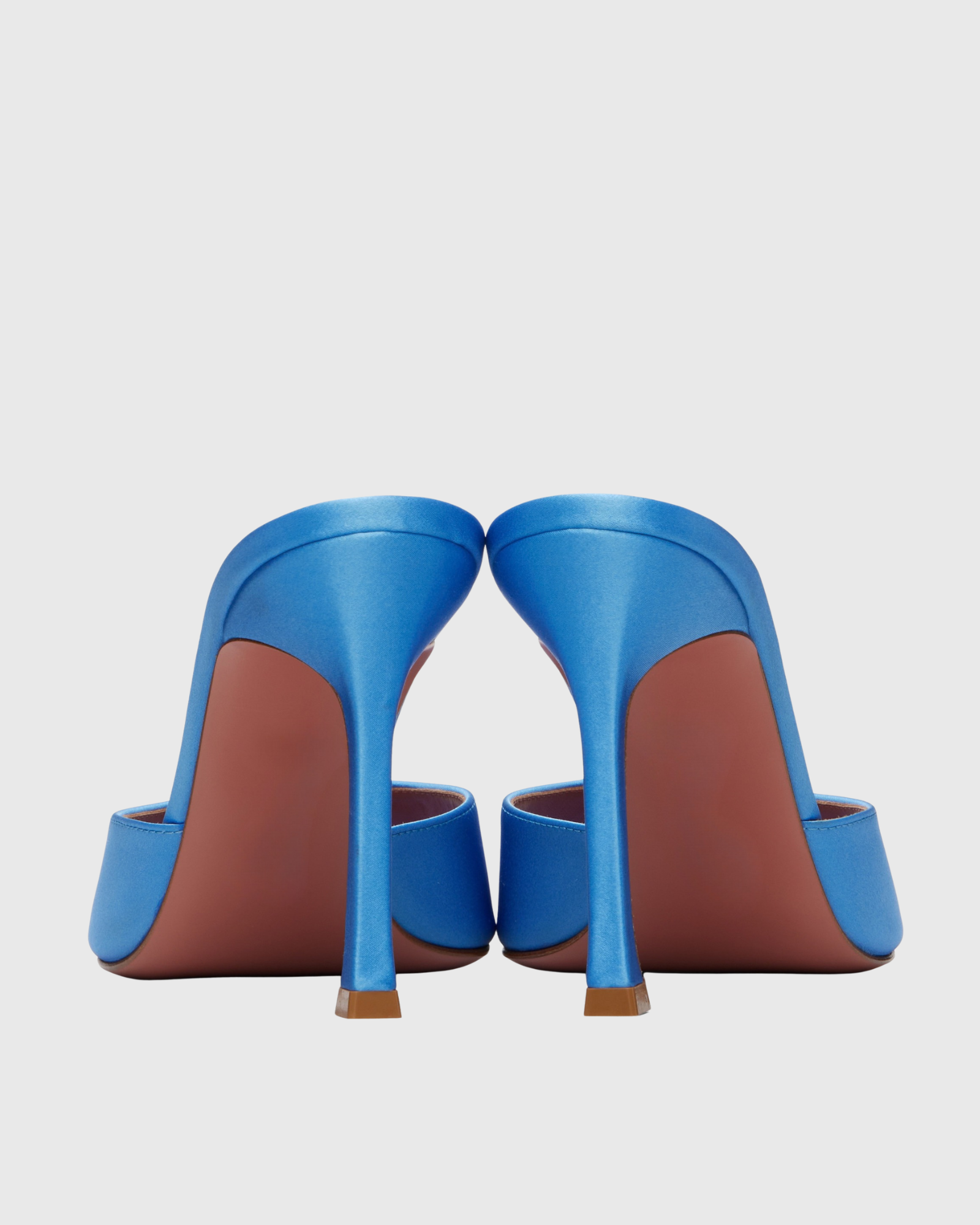 Mwayi Rhinestone Satin Mules In Turquoise