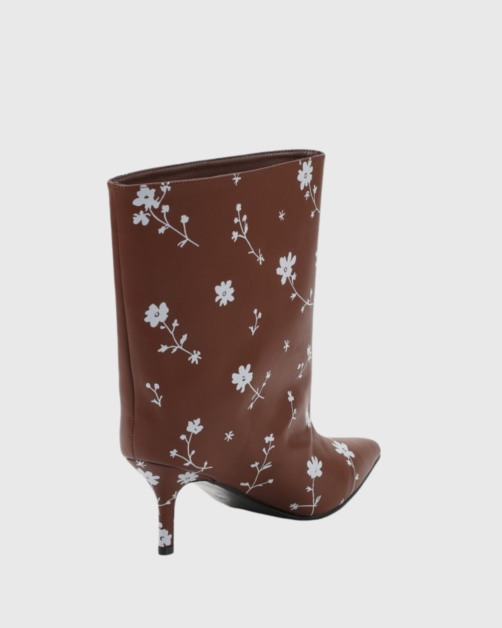 Ishvi Flower Knee Hight Boot In Brown