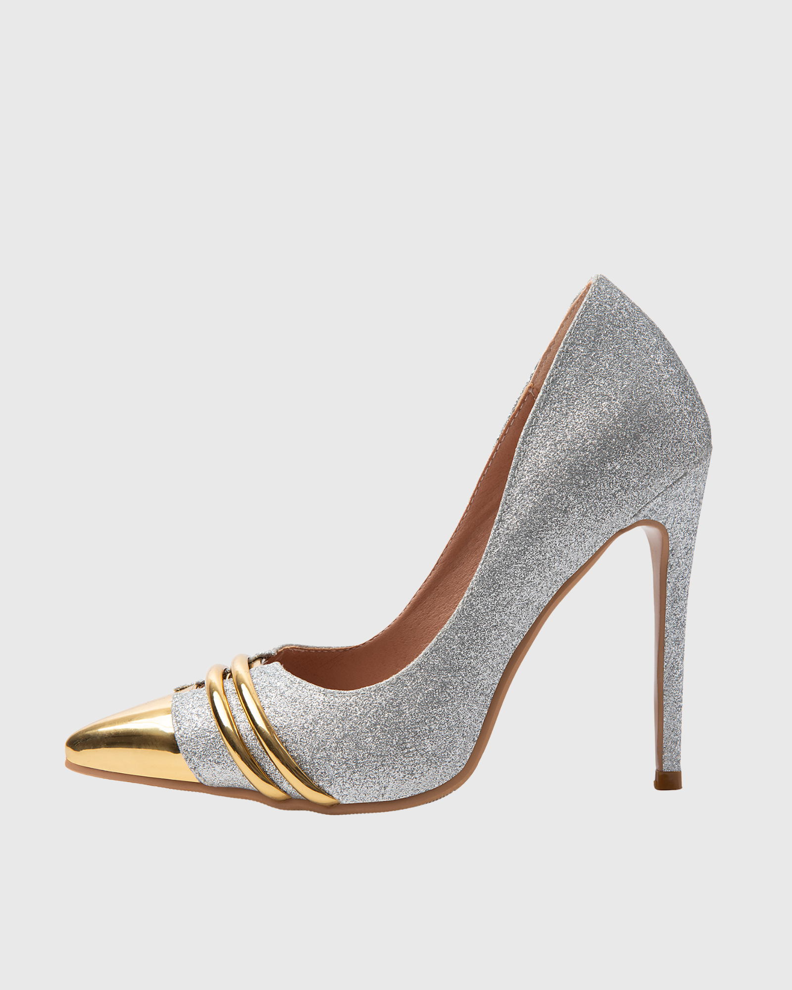 Nia Sparkle Metal Toe Pumps