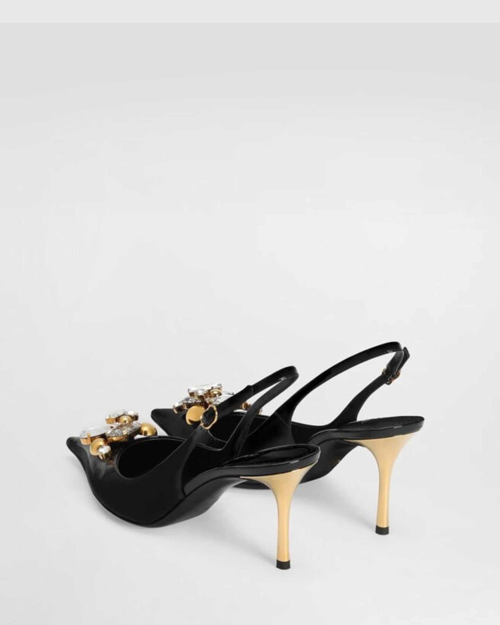 Naida Gem Slingback Pumps In Black