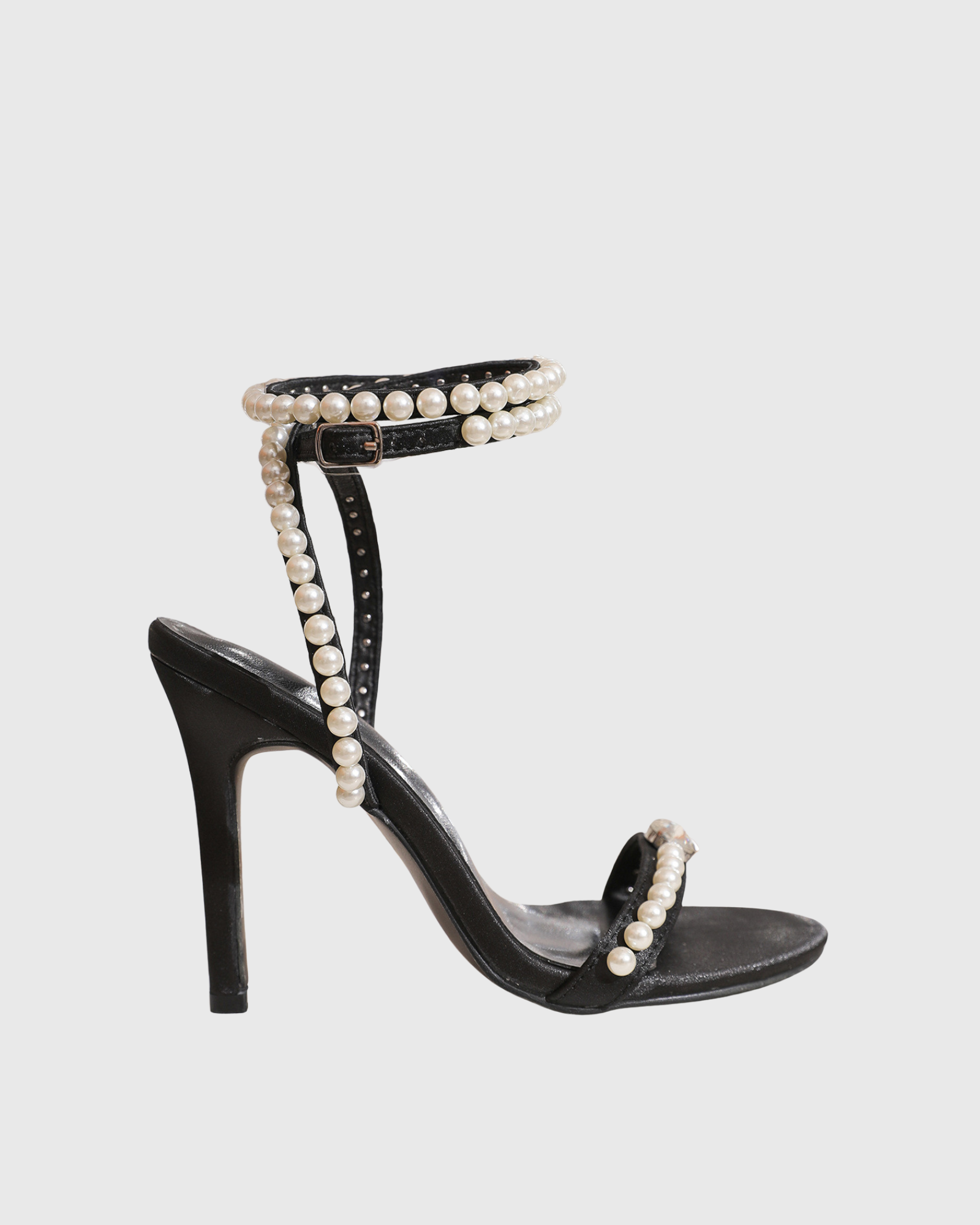 Anu Pearl Strappy Sandals In Black