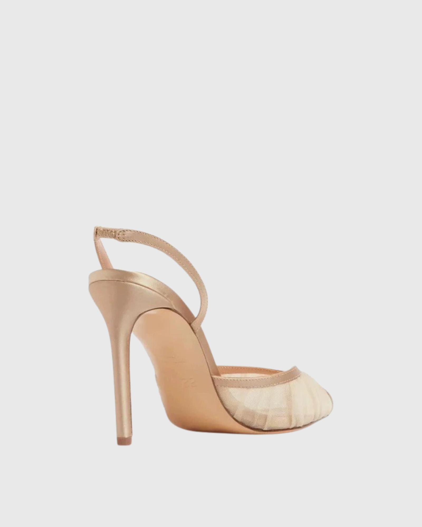 Galilea Pleated Mesh Sandals In Beige
