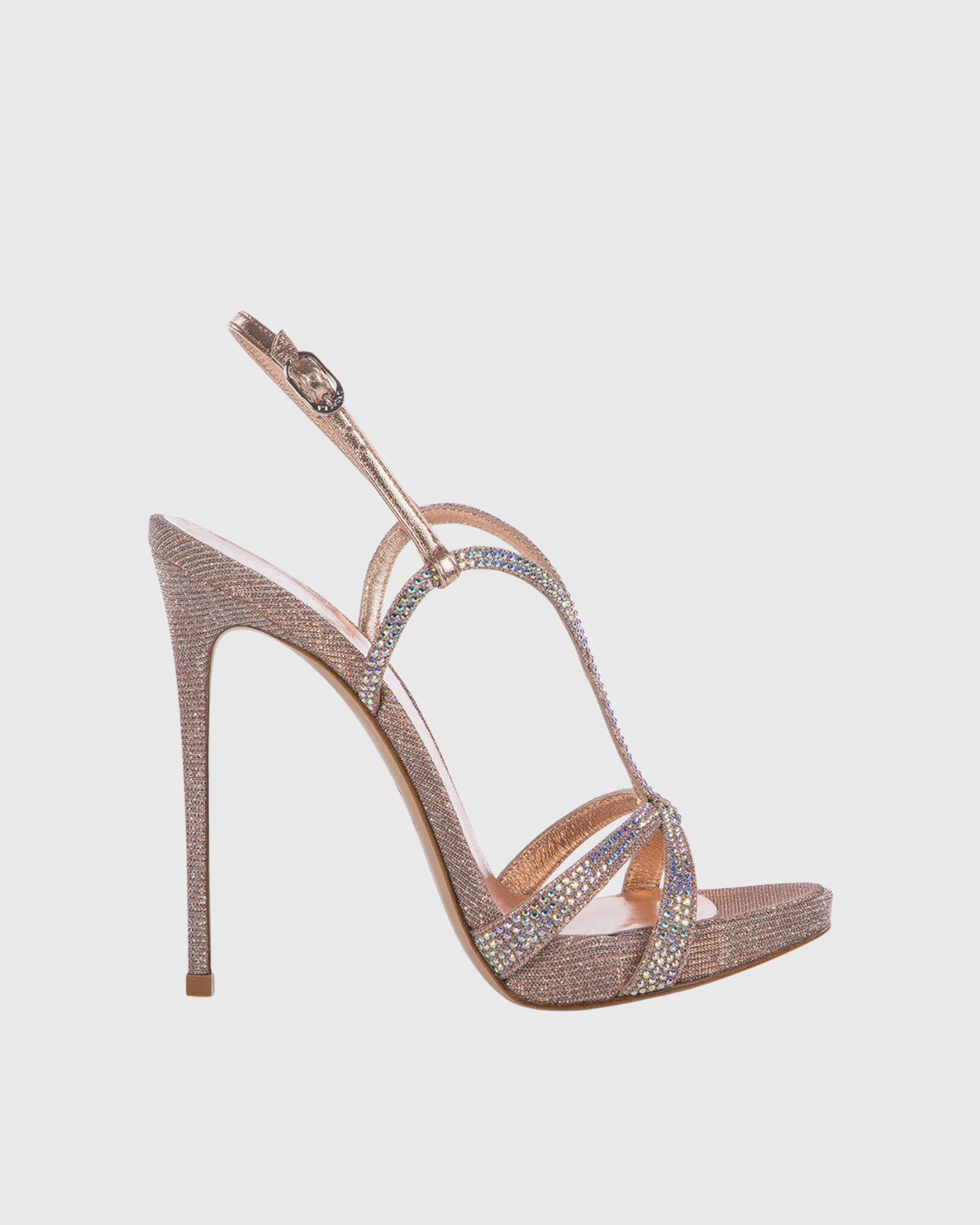 Bernice Diamente Strap Glitter Sandals In Pink