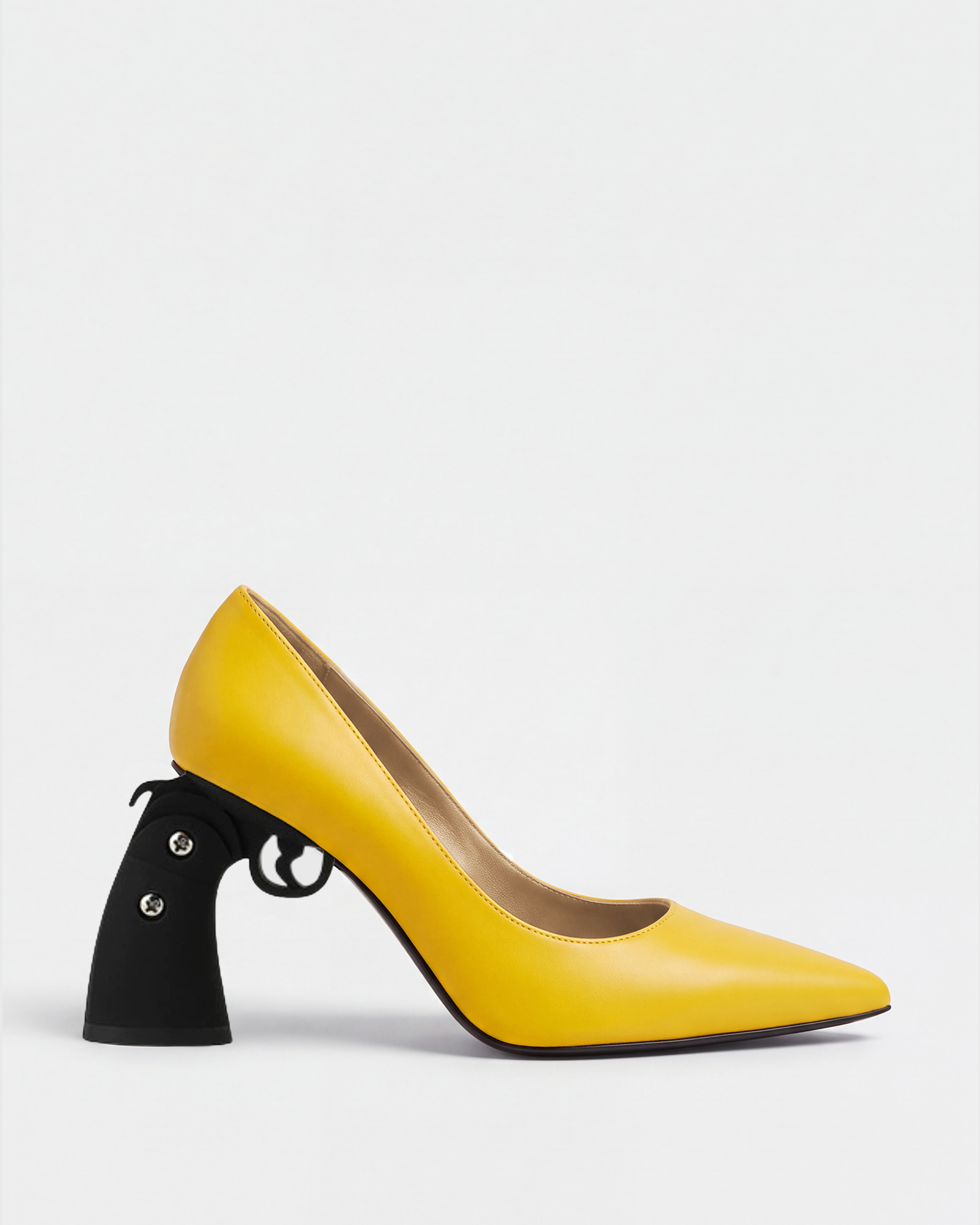 Roxie Printed Graffiti Pumps In Yellow