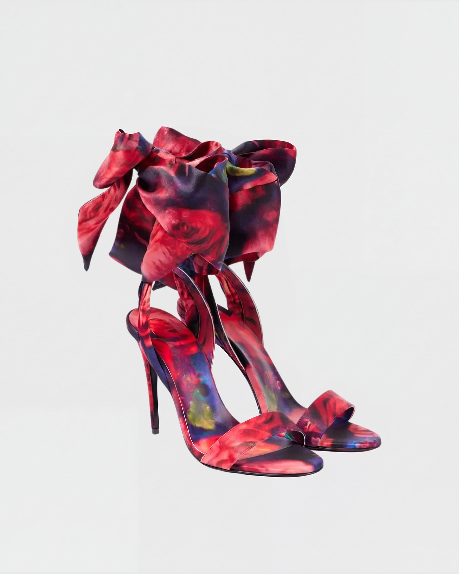 Marisol Floral Bow Mules In Red