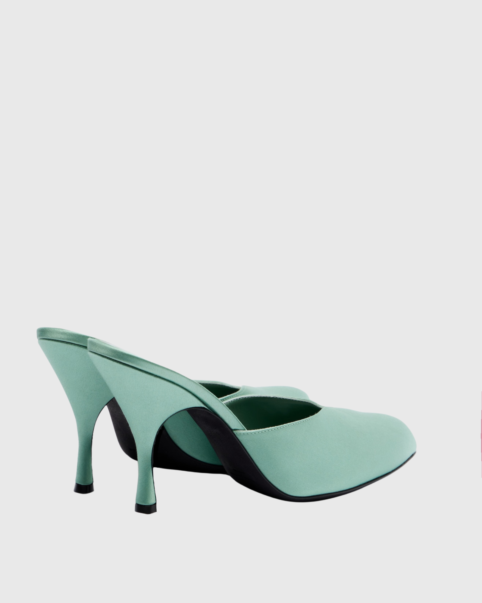  Lahja Satin Mules In Mint