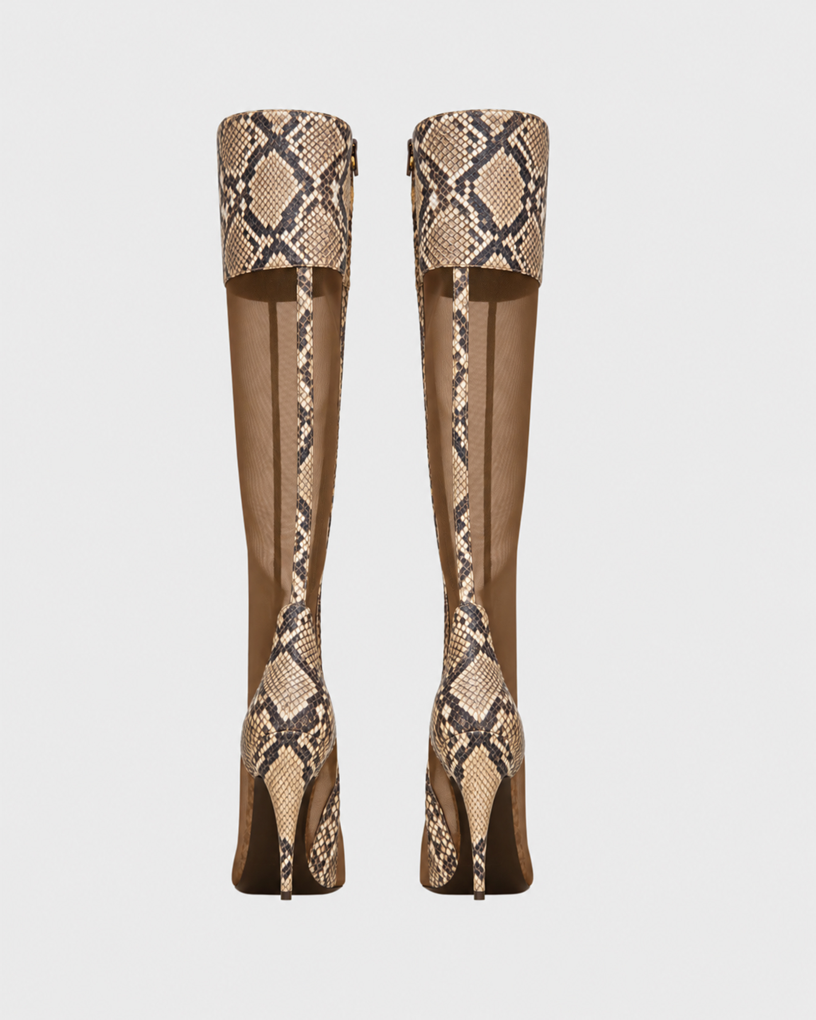 Merei Leopard Print Splicing Boots