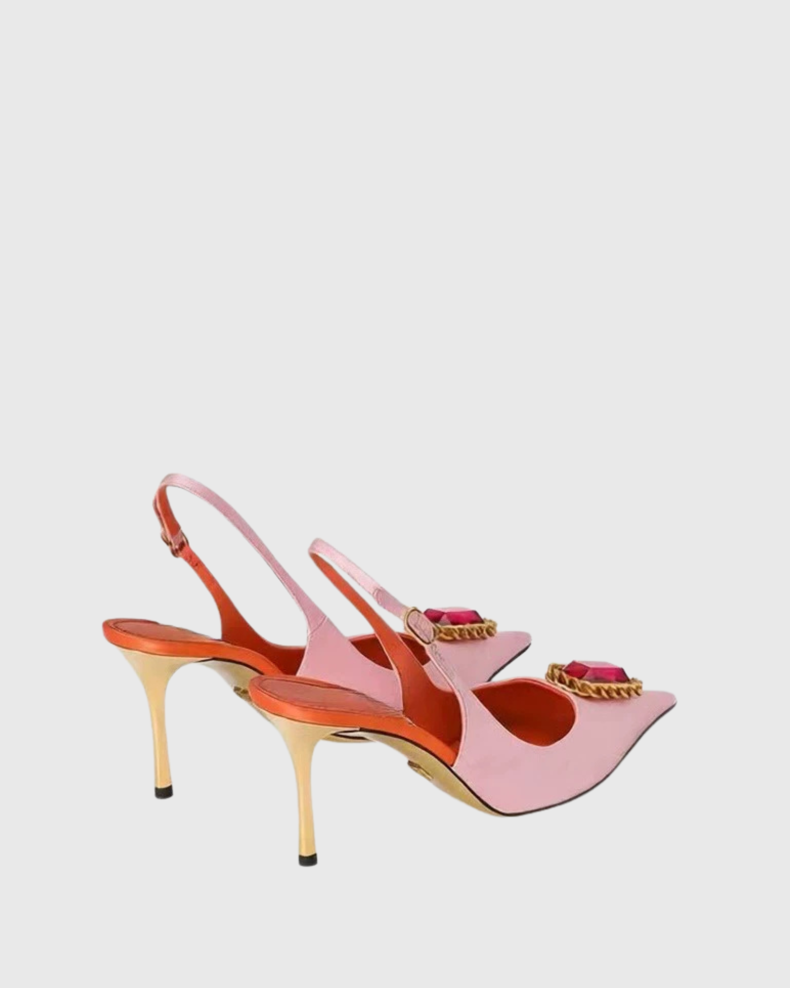 Yanaba Gem Slingback Pumps In Pink