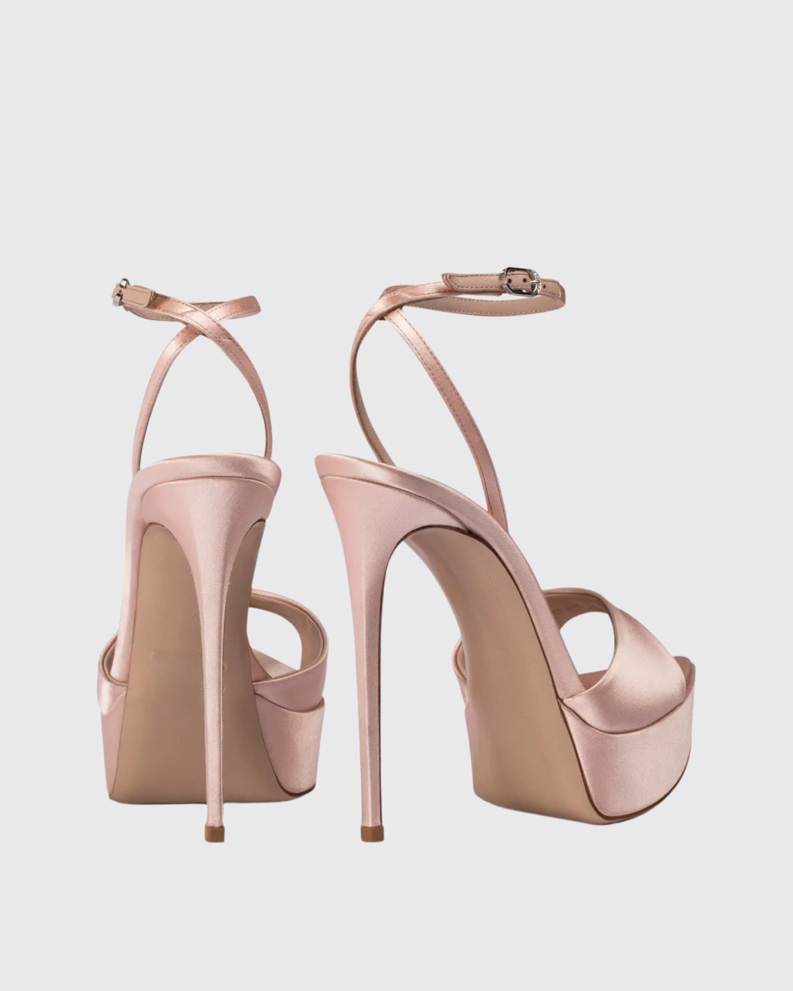 Iida Satin Strap Sandals In Pink