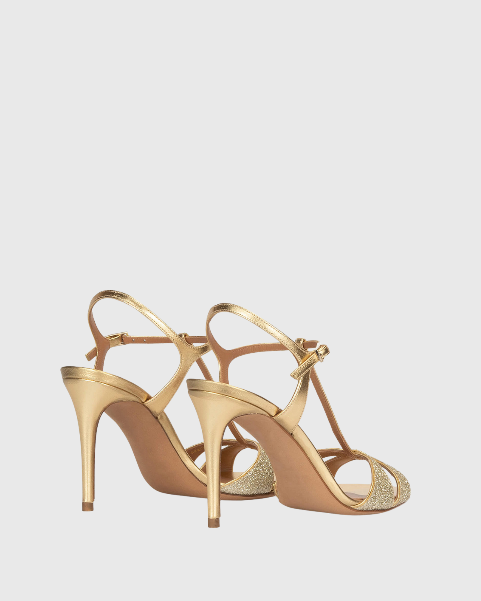 Fergie Glitter Starp Sandals In Gold